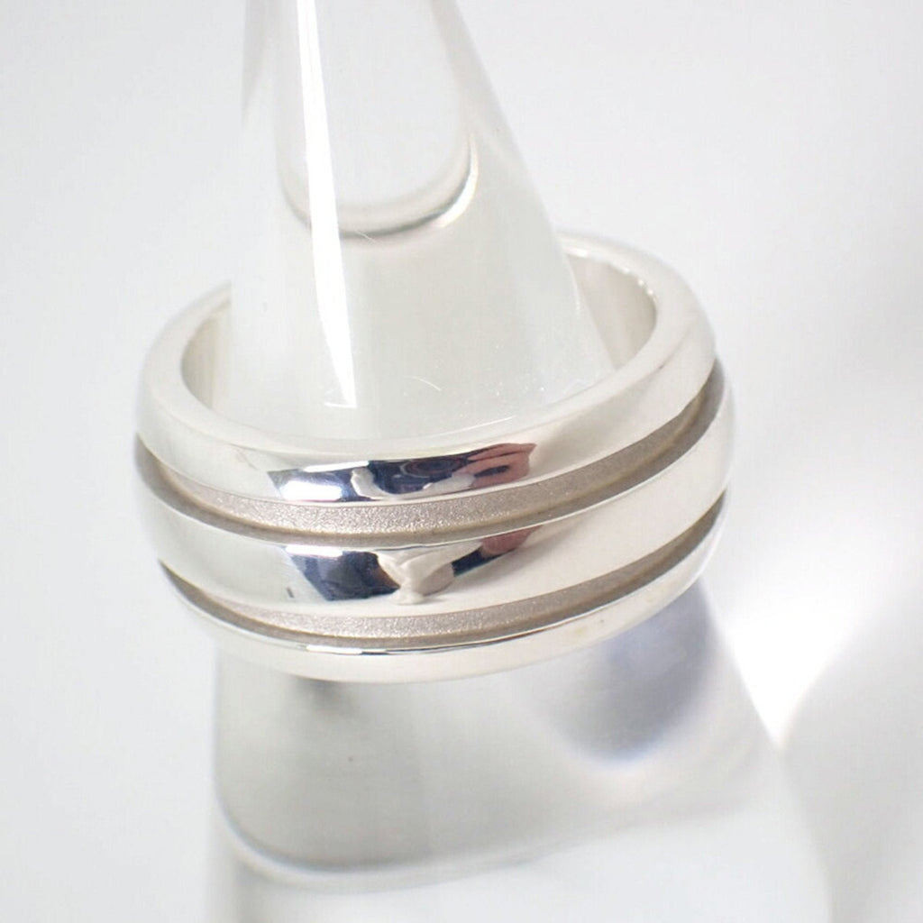 Double Line Band Ring Sterling Silver