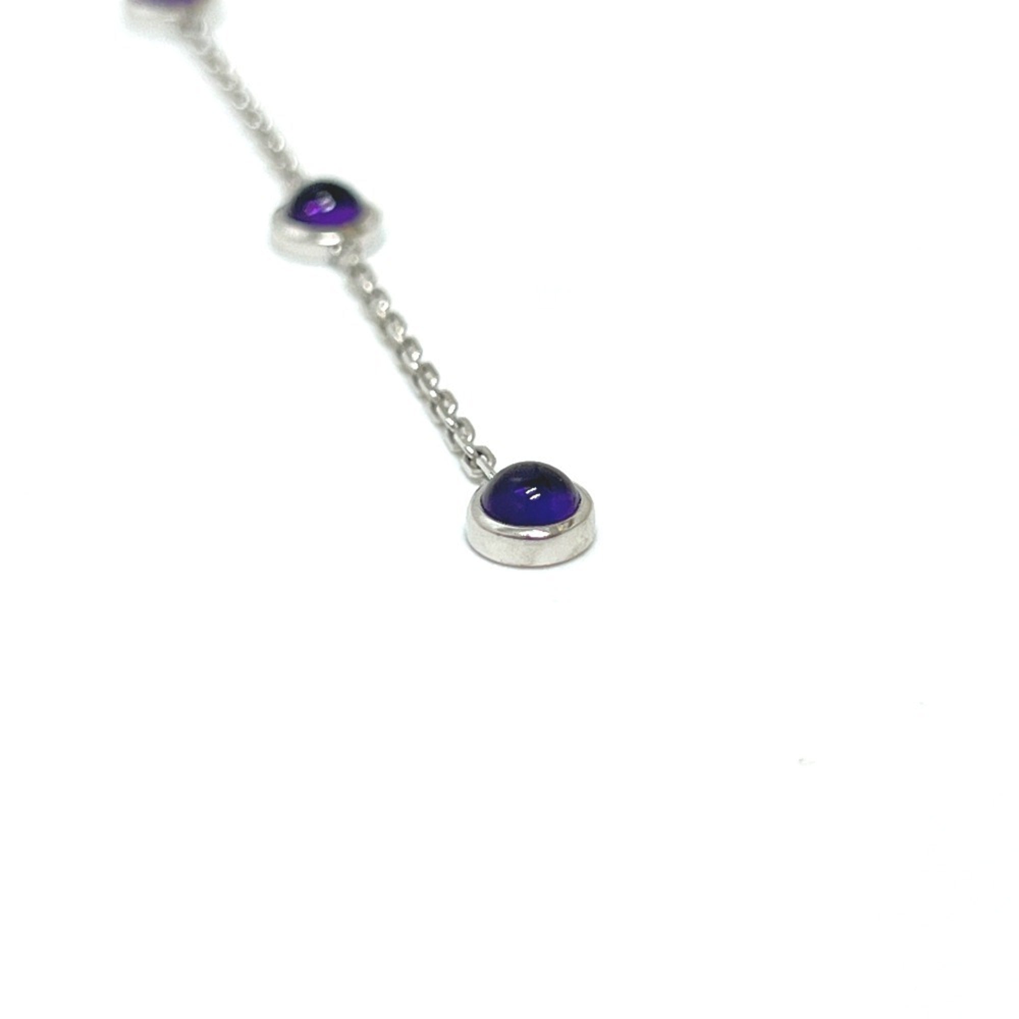 Pendant Necklace 18K White Gold with Amethyst