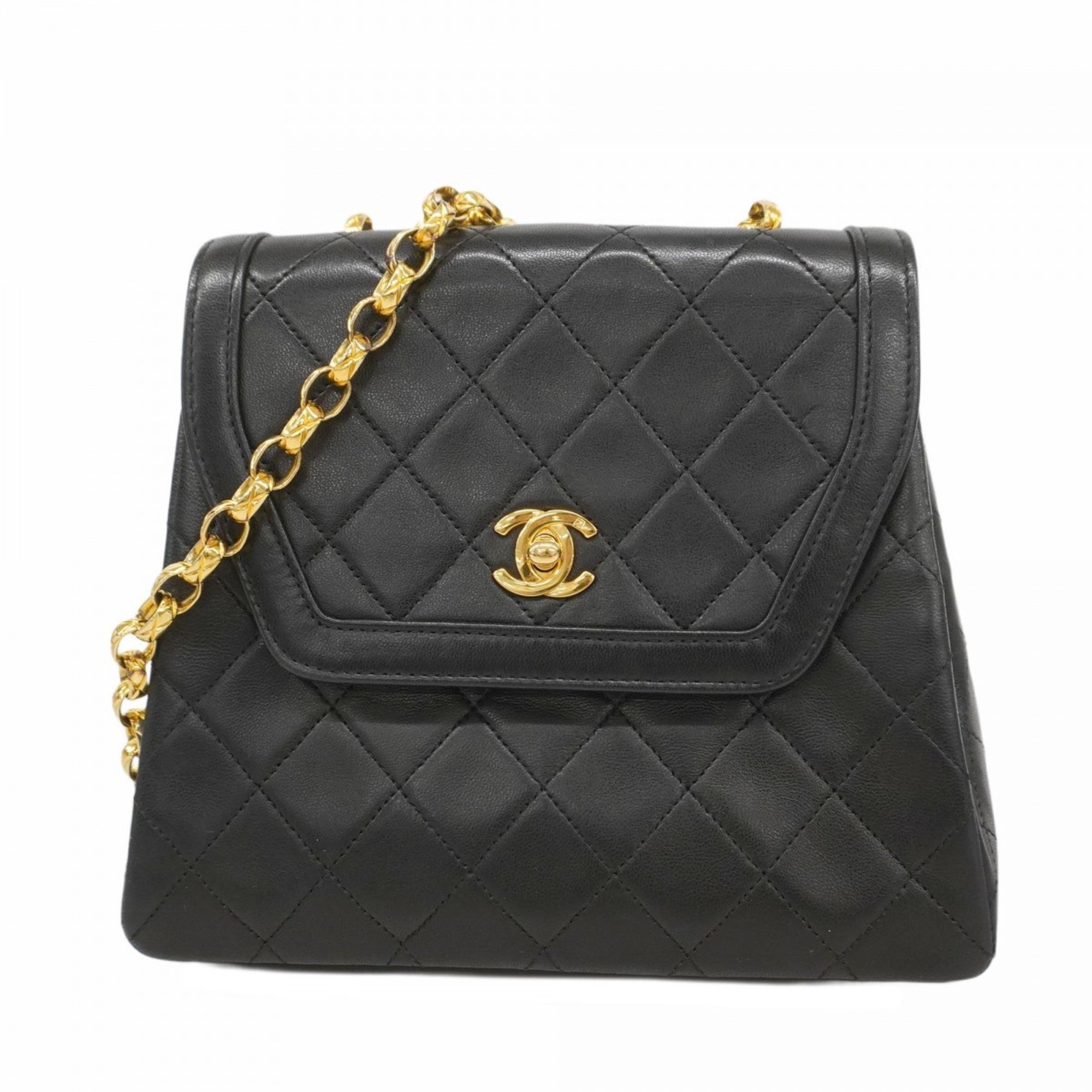Vintage CC Chain Flap Bag Quilted Lambskin Mini