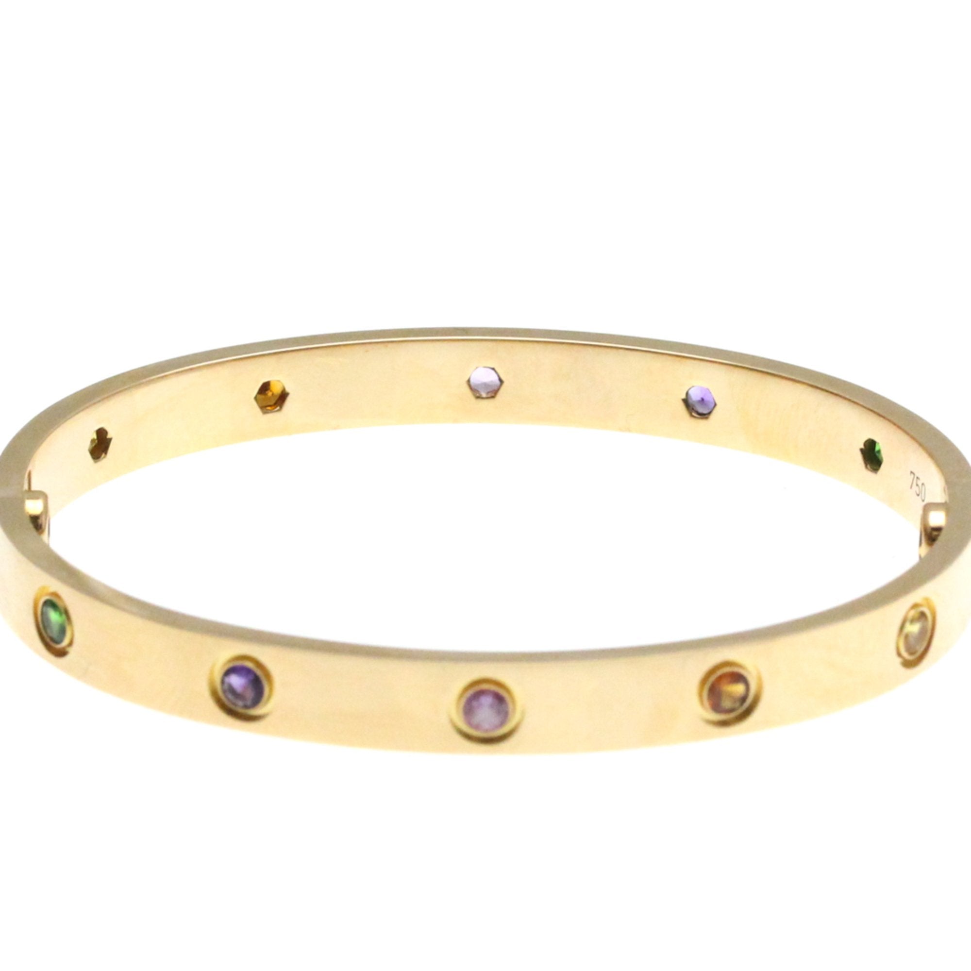 Bracelet 18K Rose Gold with Amethyst Garnet and Sapphire