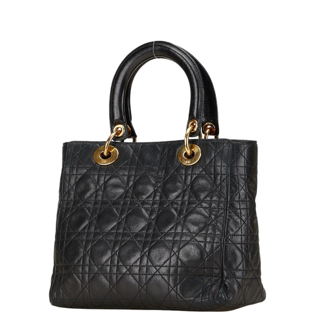 Vintage Lady Dior Bag Cannage Quilt Lambskin Medium