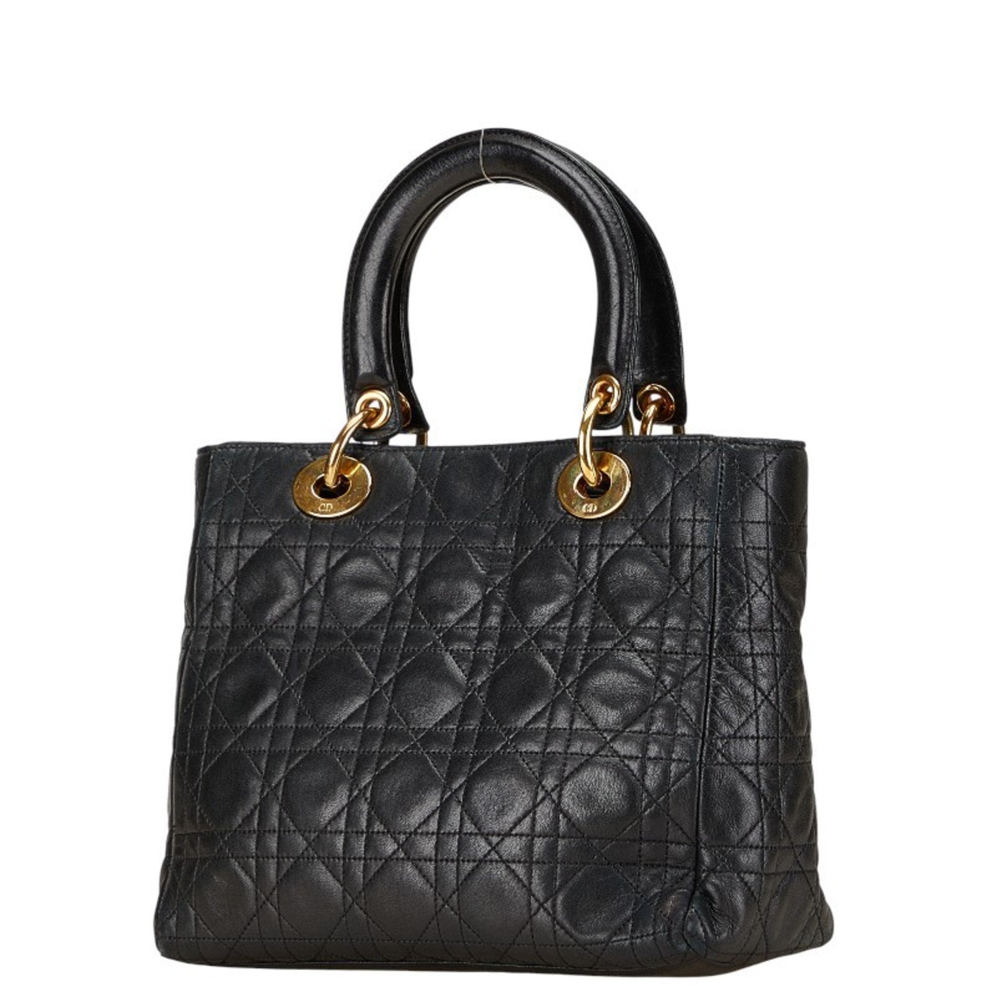 Vintage Lady Dior Bag Cannage Quilt Lambskin Medium