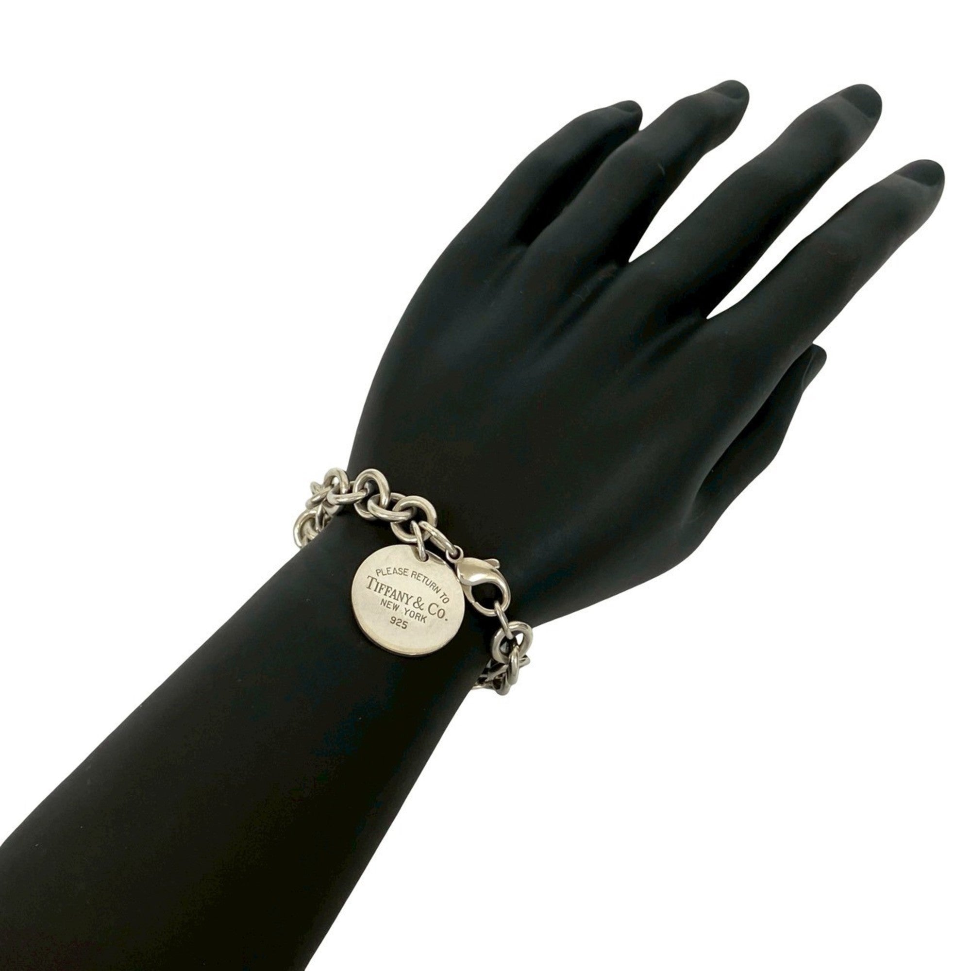 Round Tag Bracelet Sterling Silver