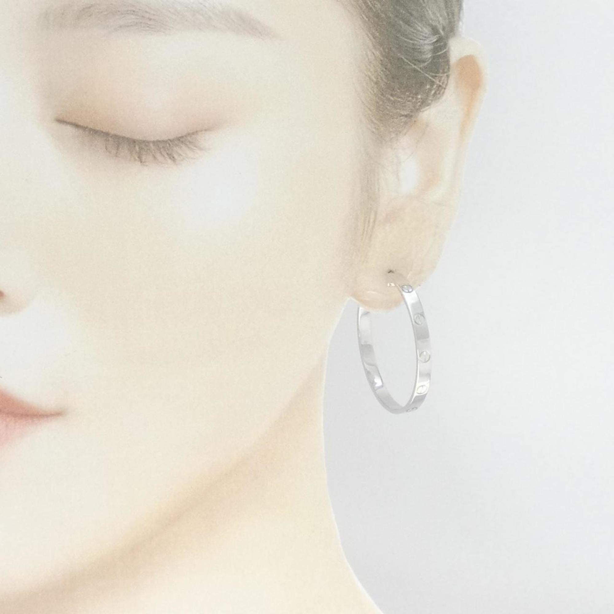 Love Hoop Earrings 18K White Gold 18K White Gold