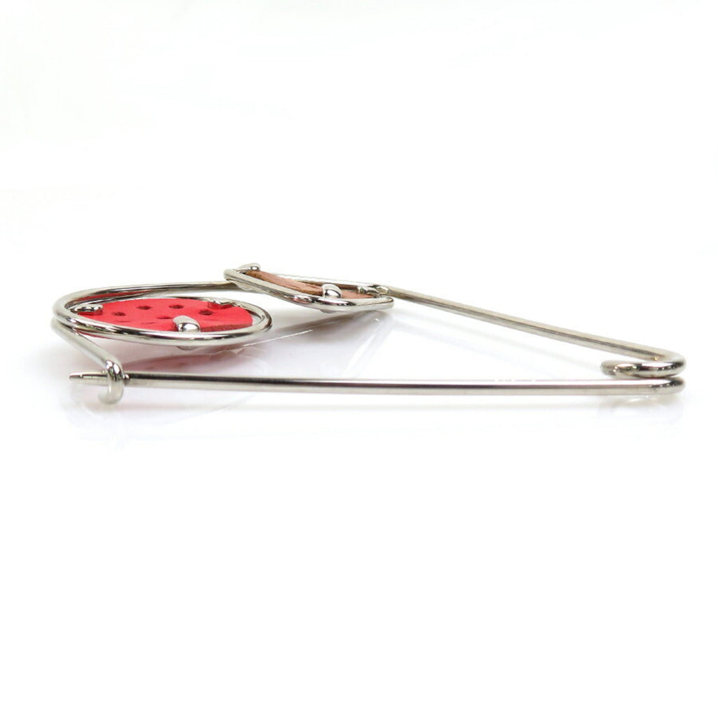Brooch Leather and Metal