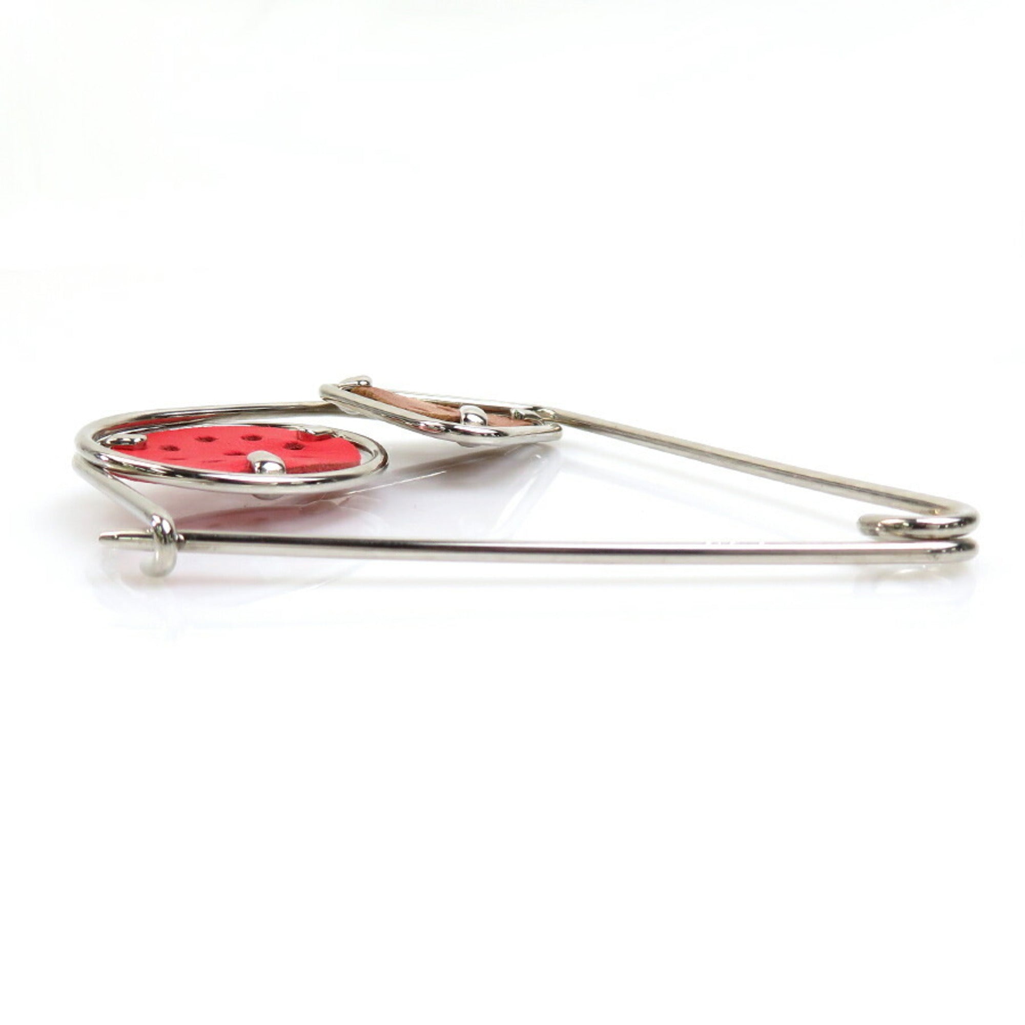Brooch Leather and Metal