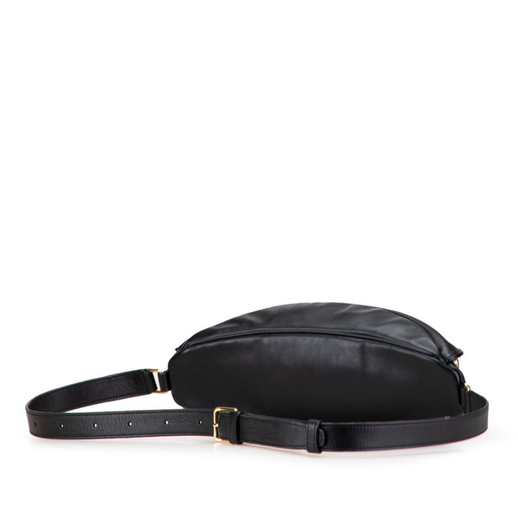 Charm Leather Black Handbag Charm