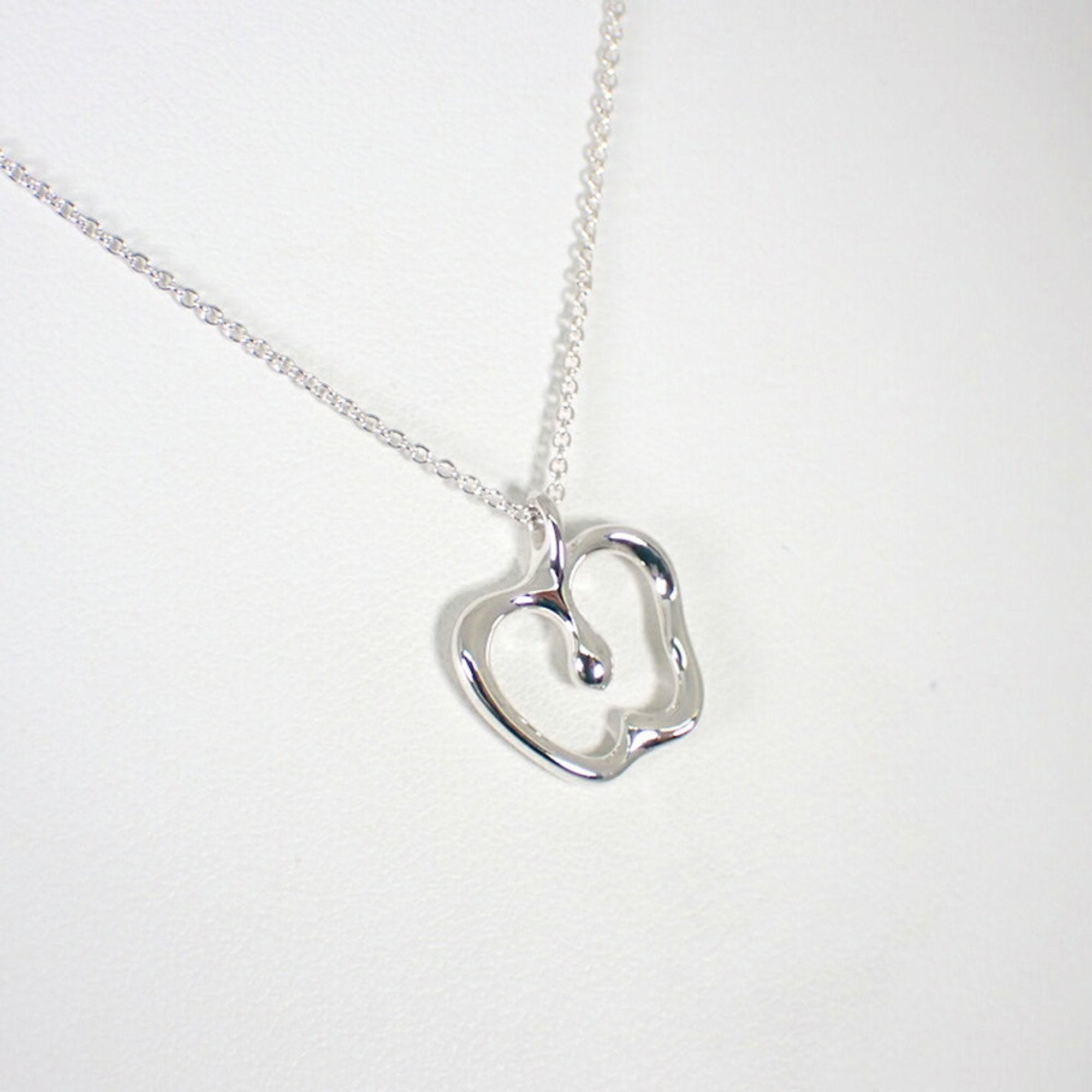 Apple Pendant Necklace Sterling Silver