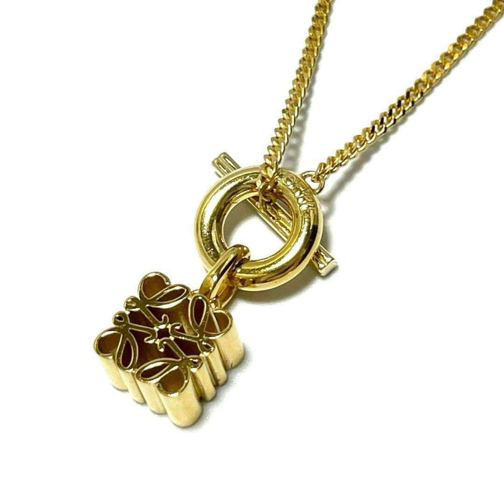 Anagram Pendant Necklace Gold and Sterling Silver