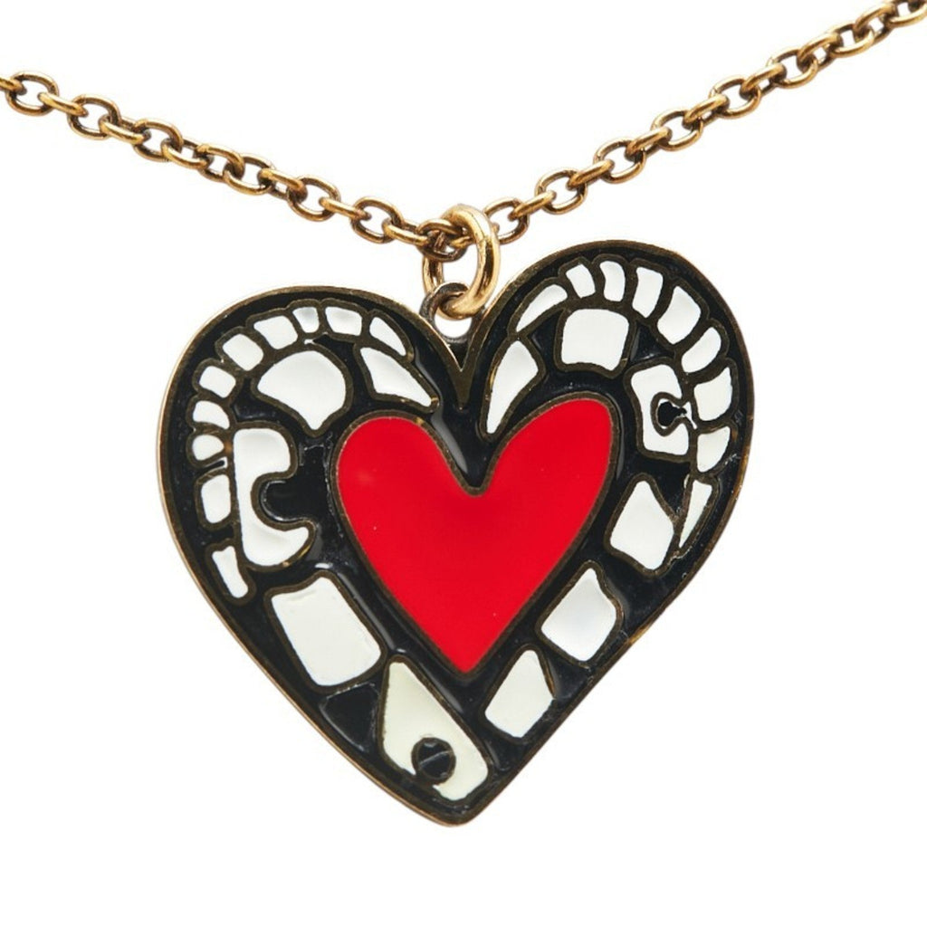 Pendant Necklace Gold Multicolor Plated