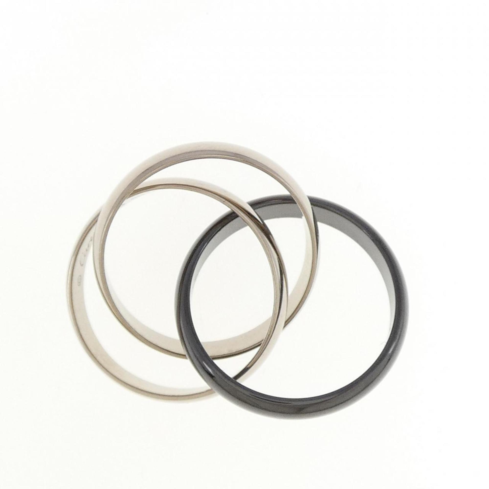Trinity Ring 18K White Gold and Ceramic