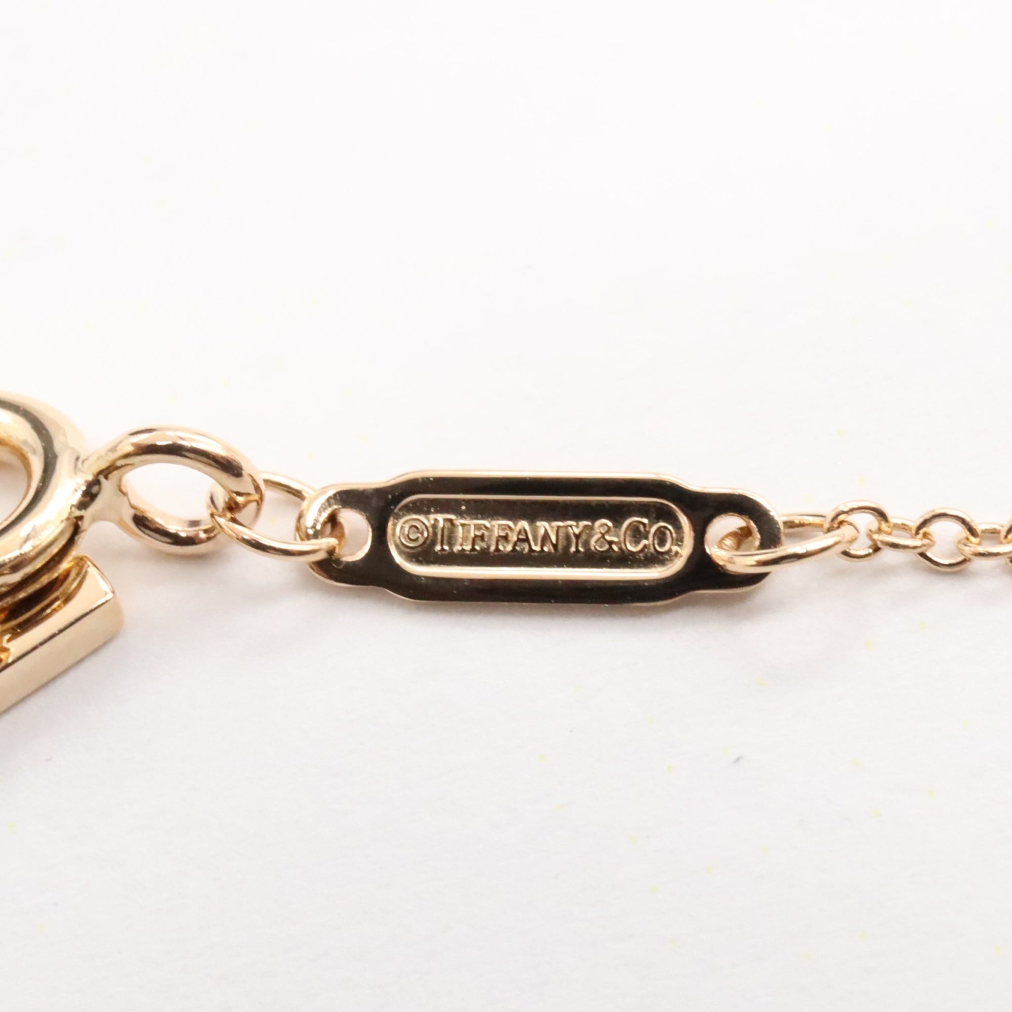 T Smile Pendant Necklace 18K Rose Gold
