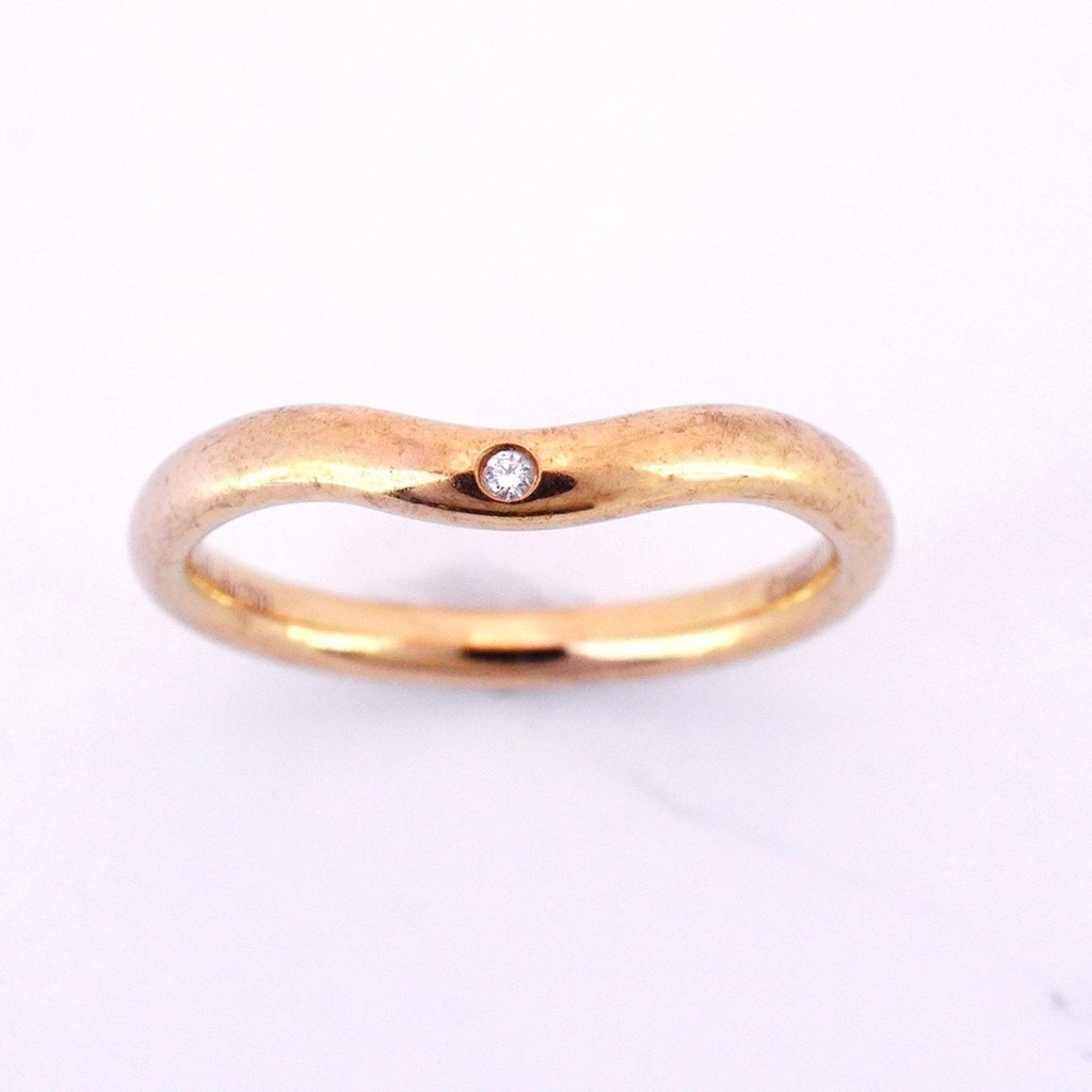 Band Ring 18K Rose Gold with Diamond