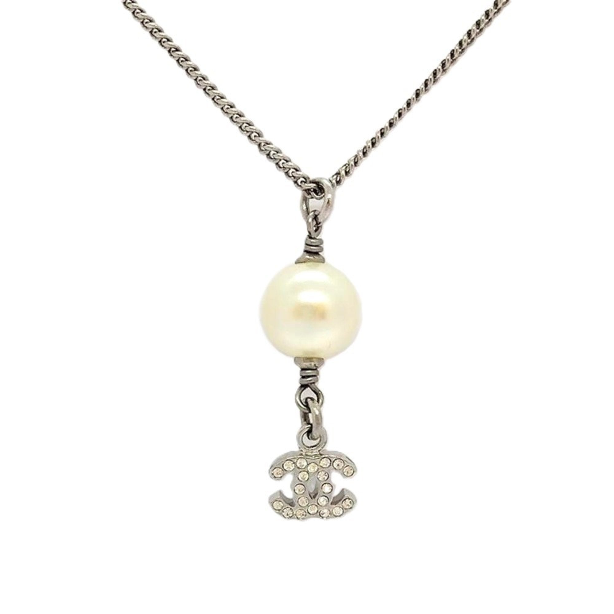 CC Logo Pendant Necklace Metal