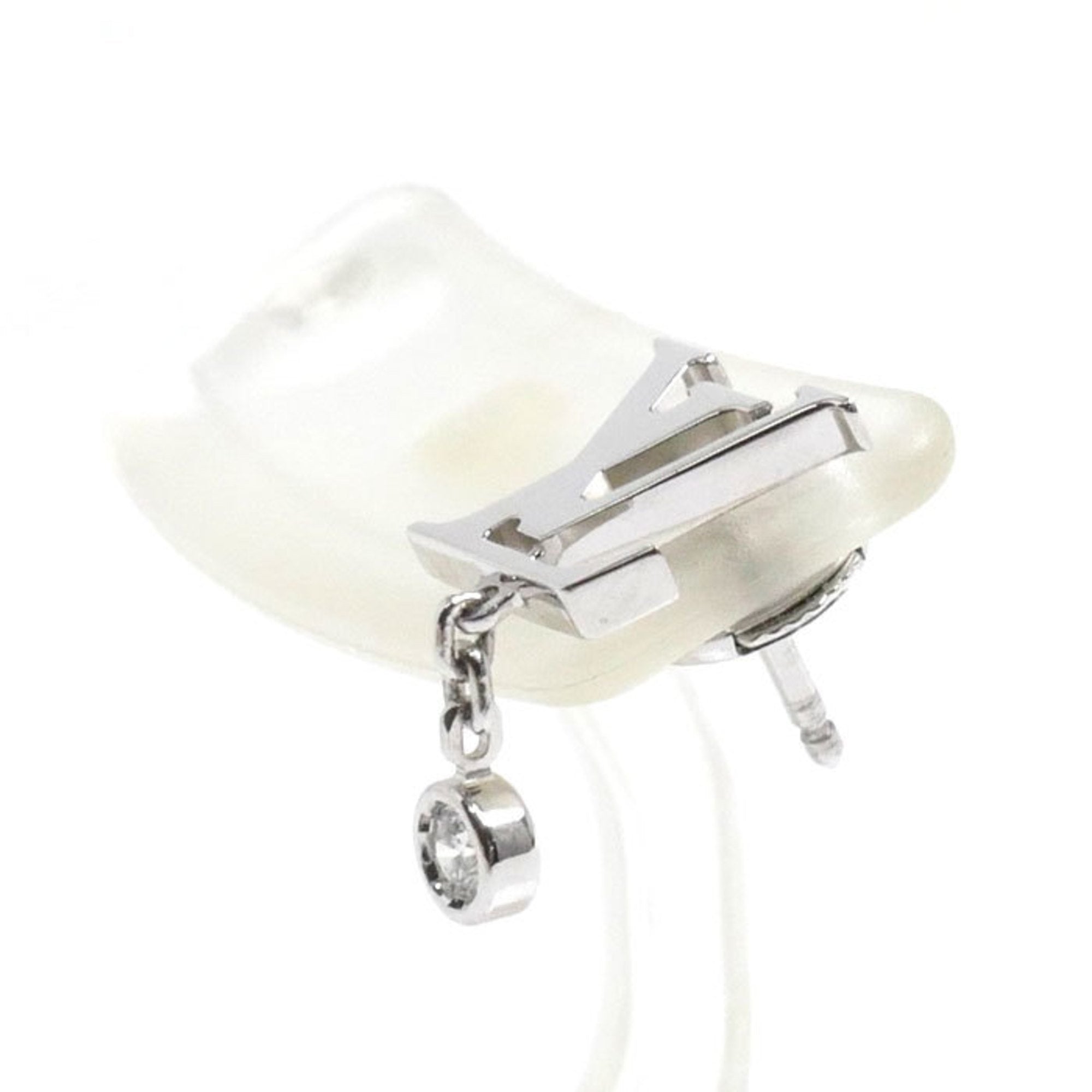 Single Earring 18K White Gold