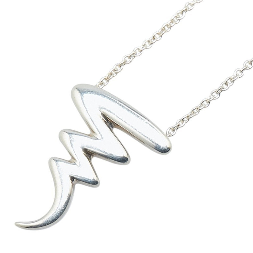 Scribble Pendant Necklace Sterling Silver