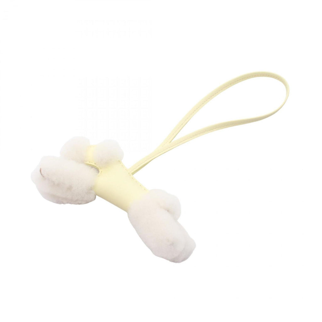 Charm Agneau Milo Ivory and Yellow Handbag Charm