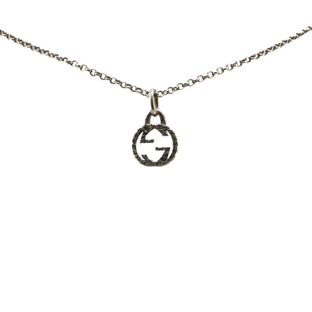 Interlocking G Pendant Necklace Sterling Silver