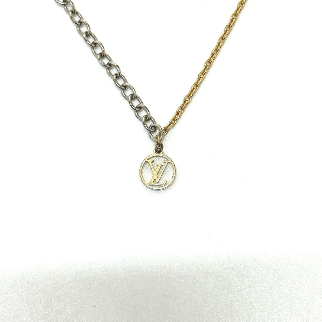 Logomania Pendant Necklace Metal Bicolor Gold and Silver