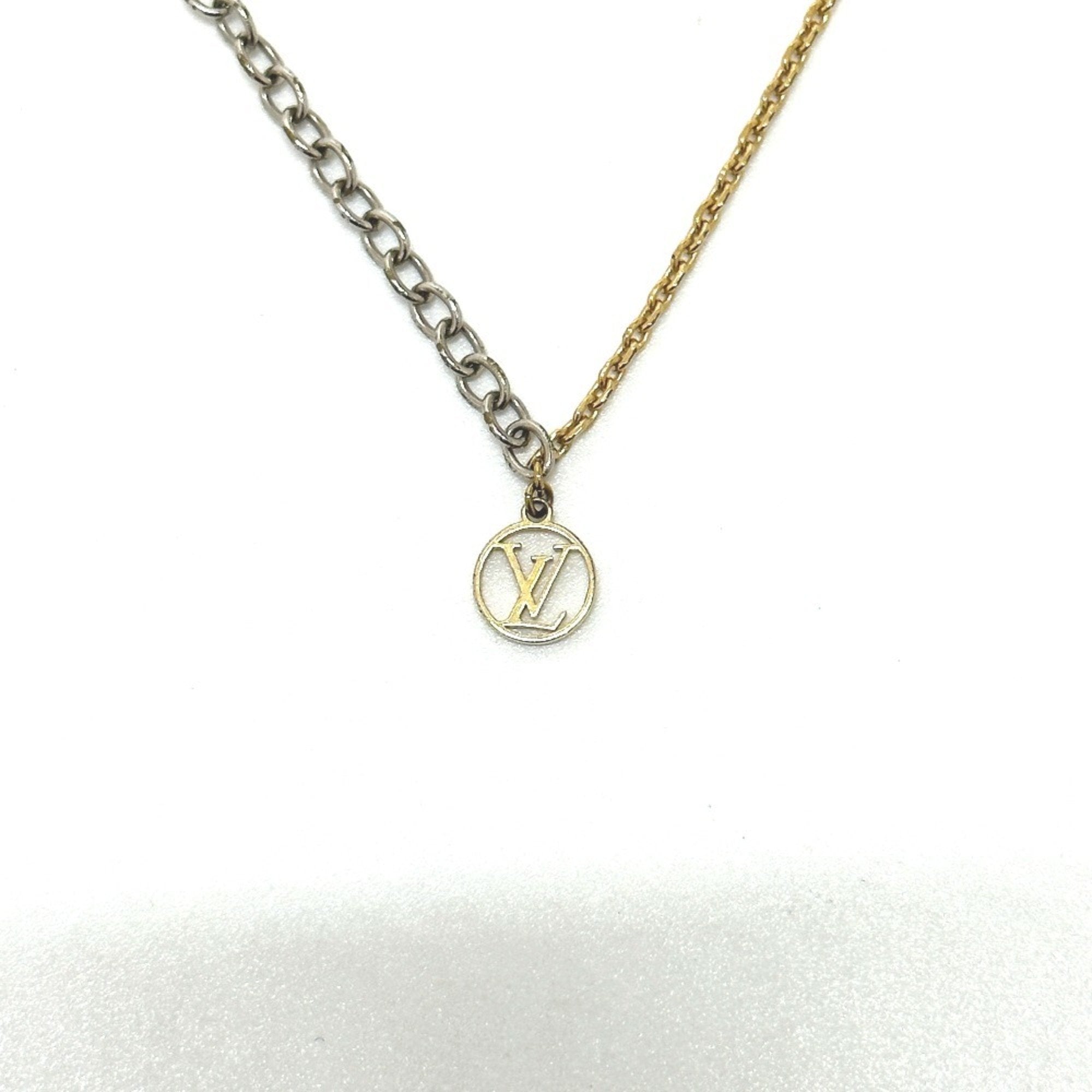 Logomania Pendant Necklace Metal Bicolor Gold and Silver