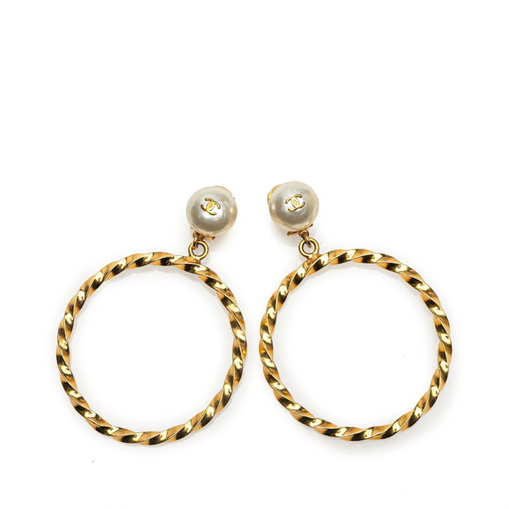 CC Logo Hoop Earrings Metal