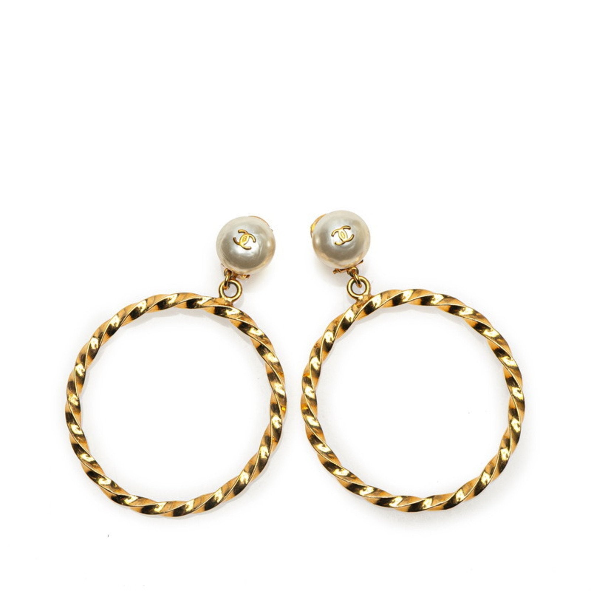 CC Logo Hoop Earrings Metal