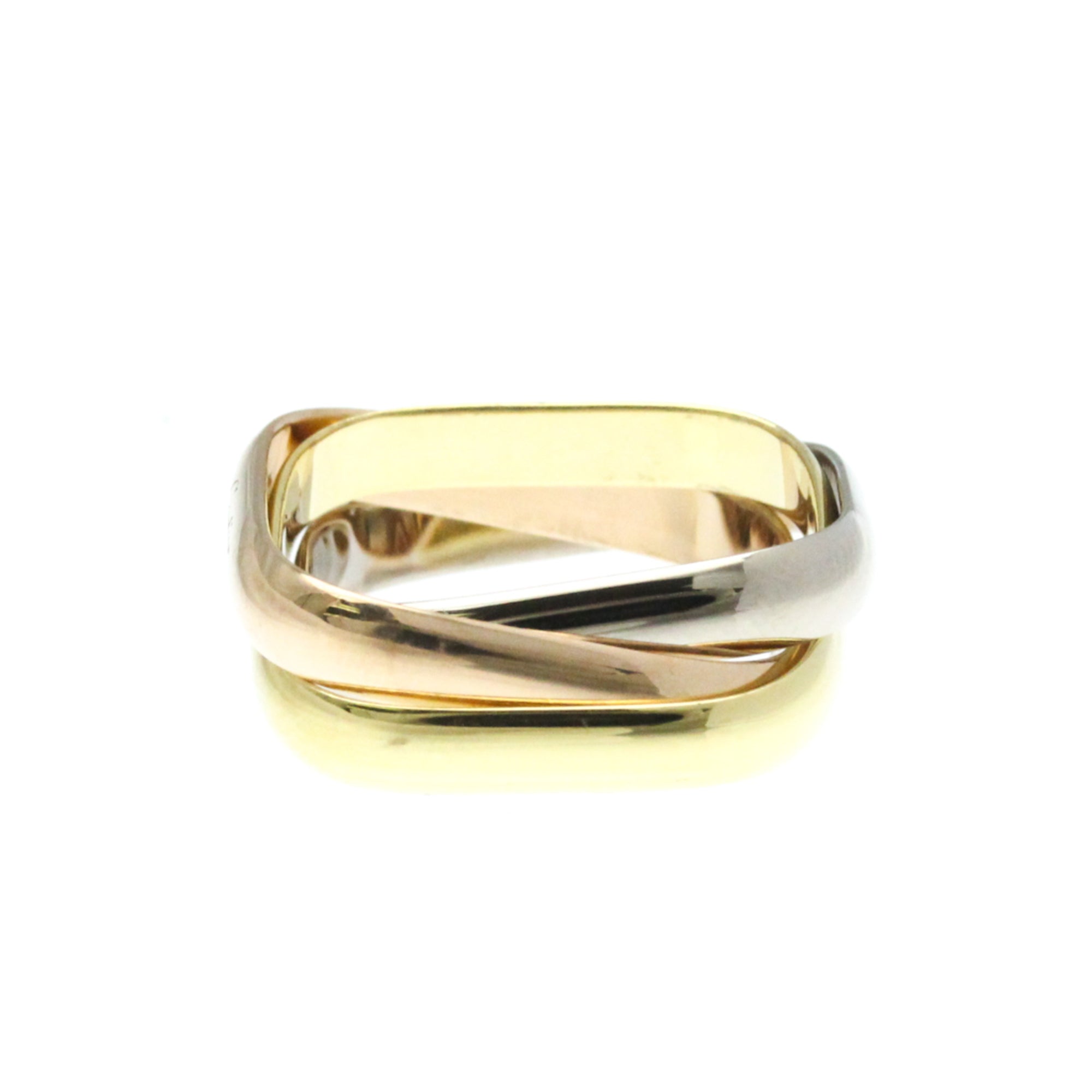 Vendome Louis Cartier Band Ring 18K Tricolor Gold