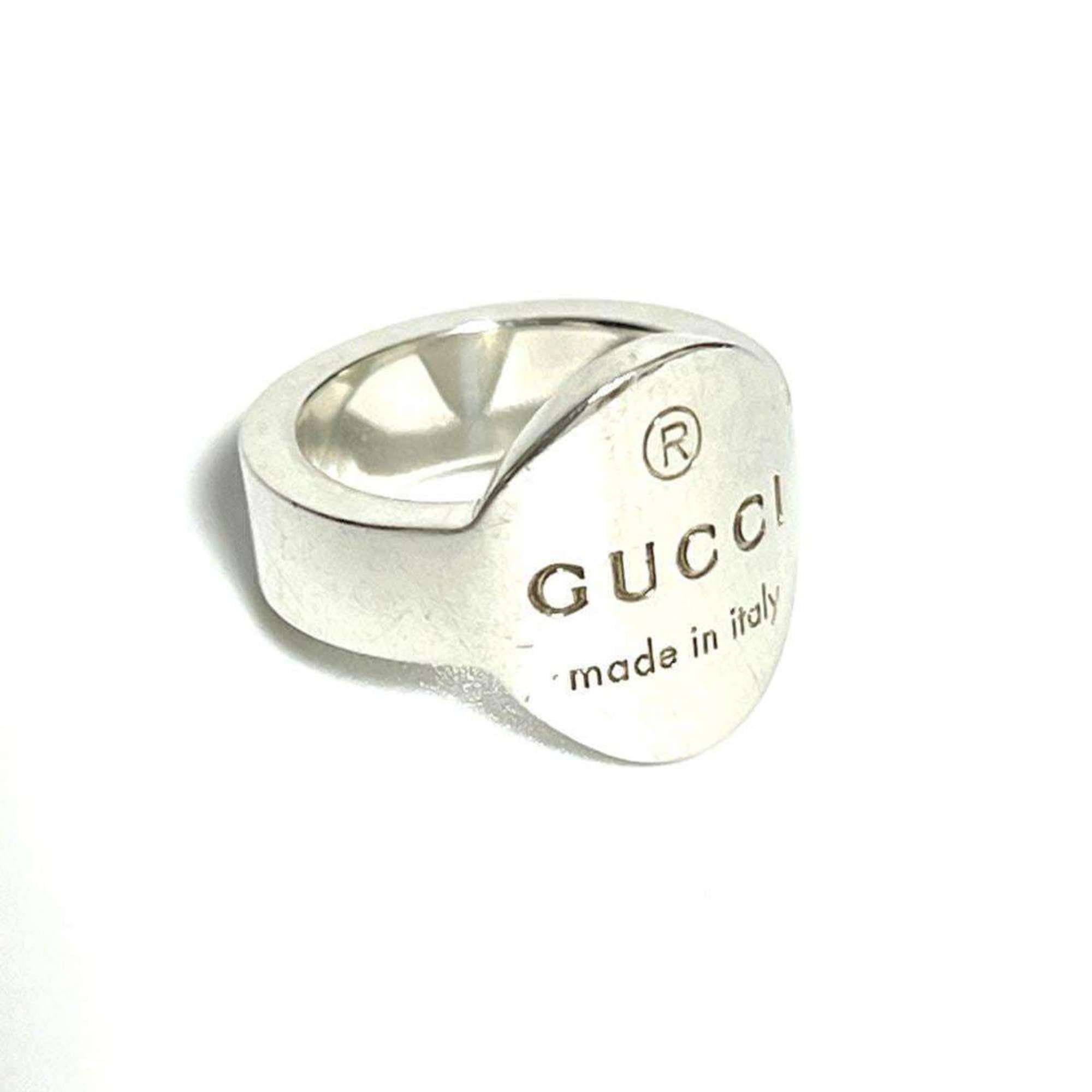 Trademark Plate Ring Sterling Silver