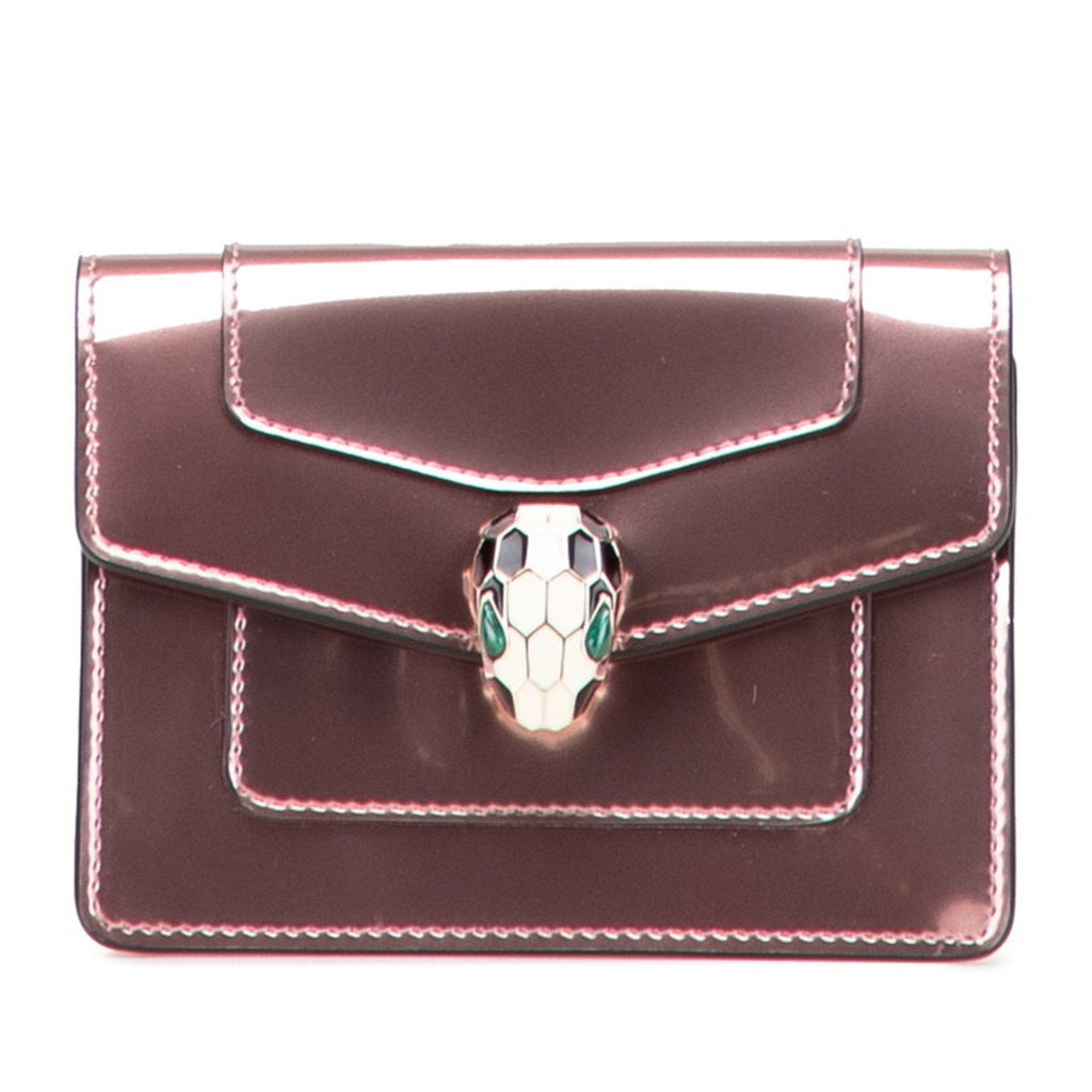 Serpenti Forever Square Shoulder Bag Metallic Leather Small