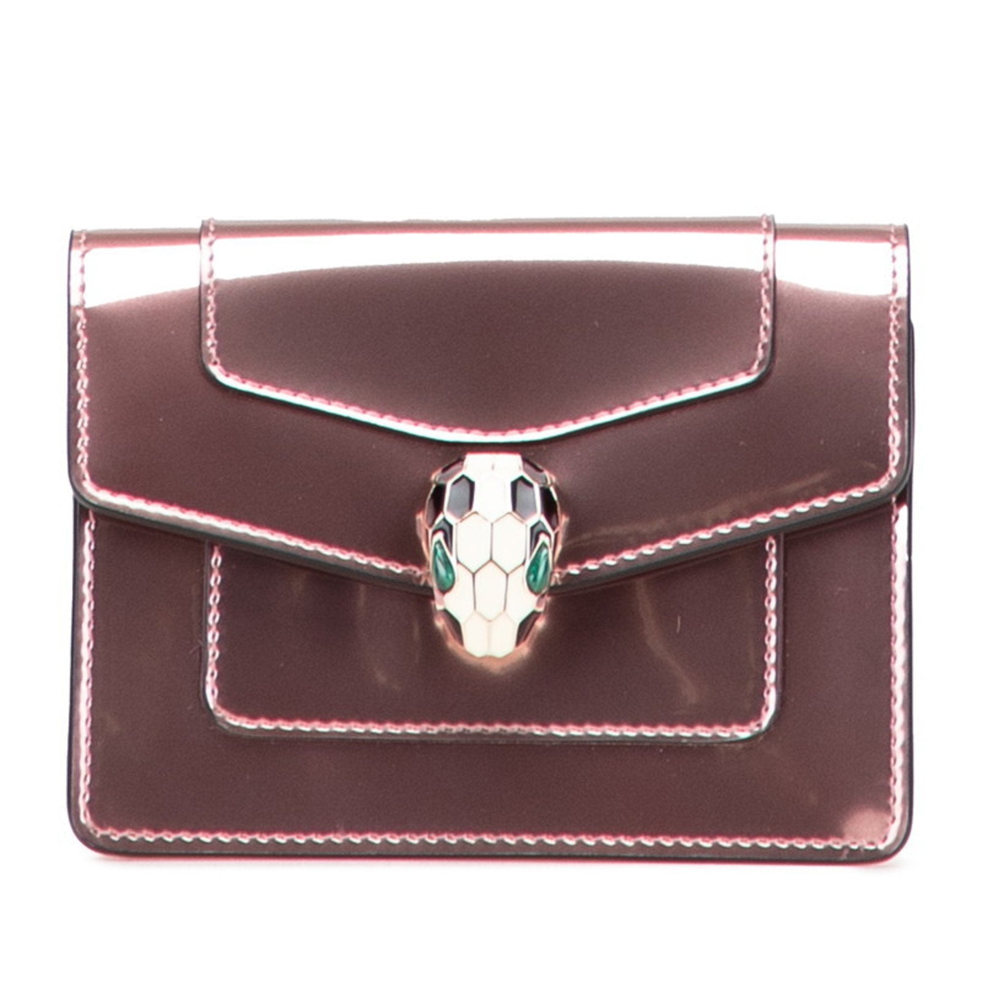 Serpenti Forever Square Shoulder Bag Metallic Leather Small
