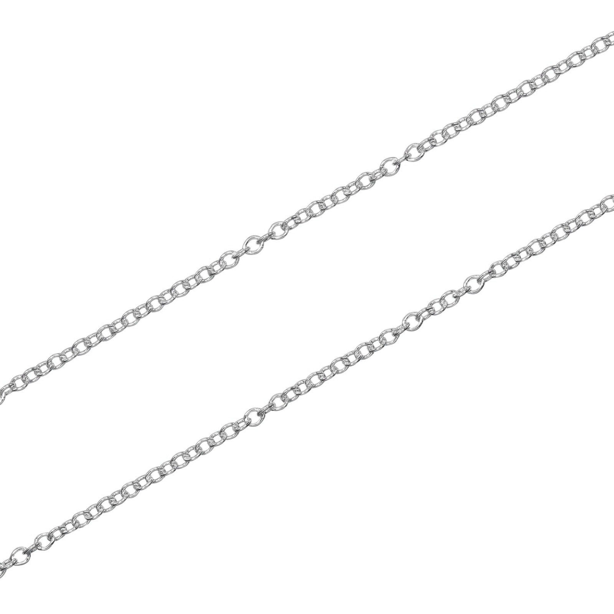 1837 Series Interlocking Circle Pendant Necklace Sterling Silver
