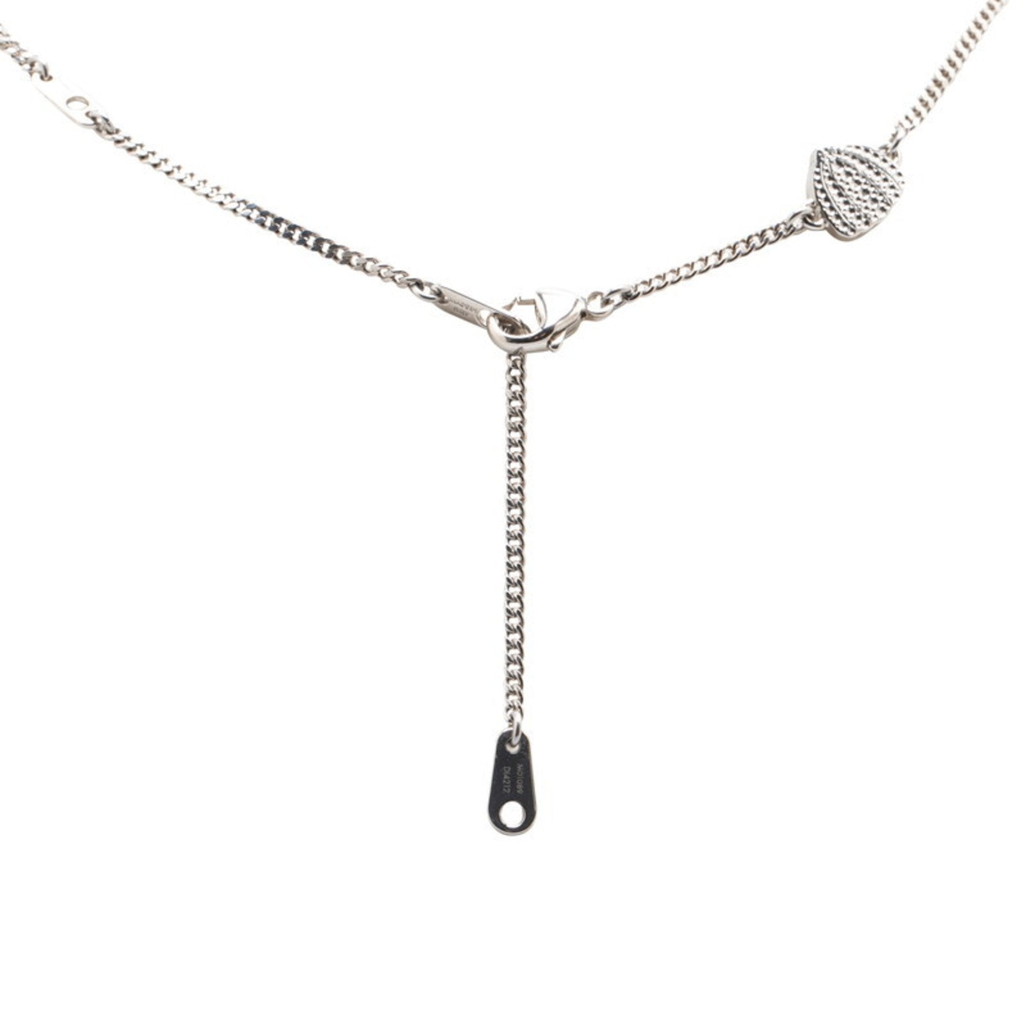 Pendant Necklace Enamel and Metal Multi Color Silver