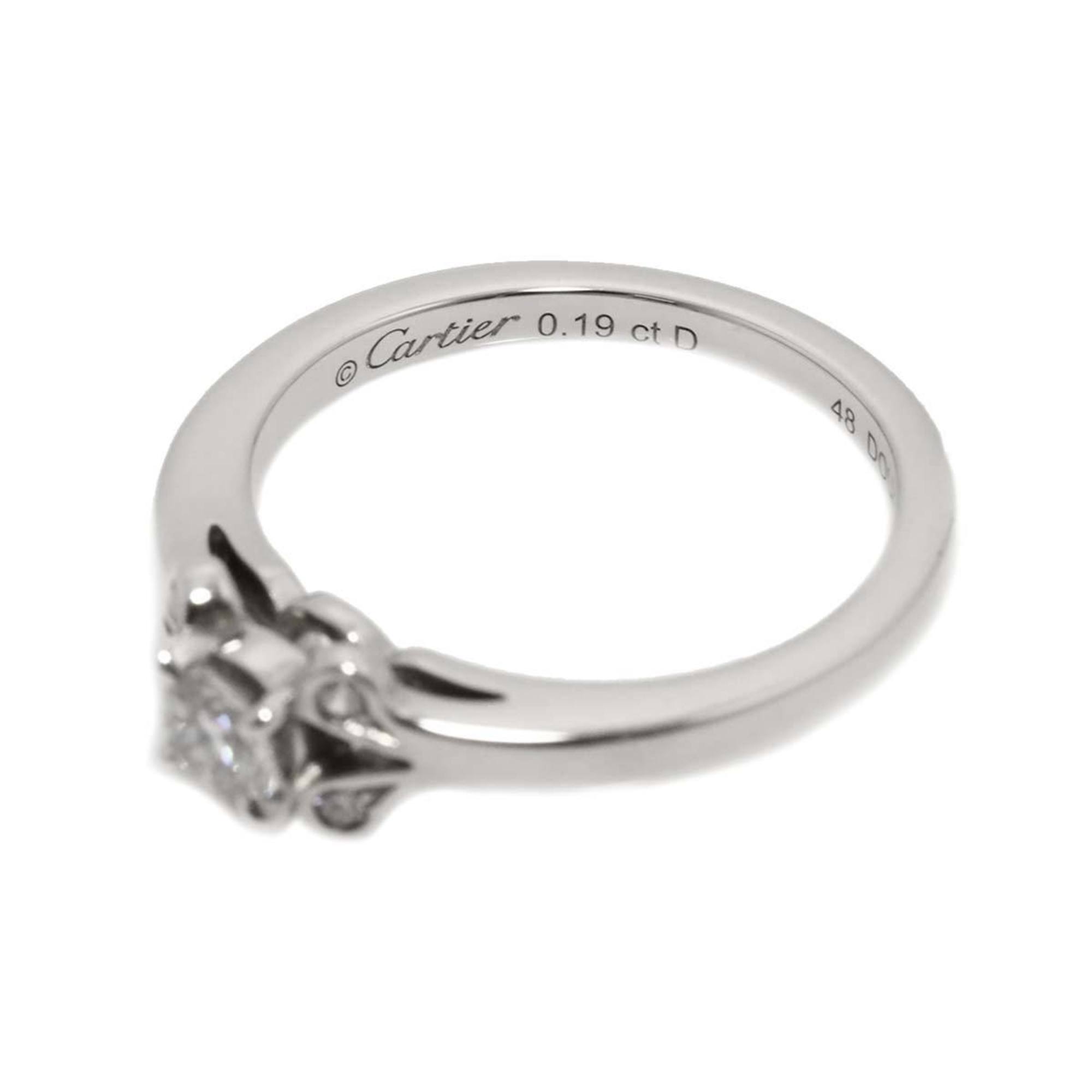 Ring Platinum with Diamond 0.19ct