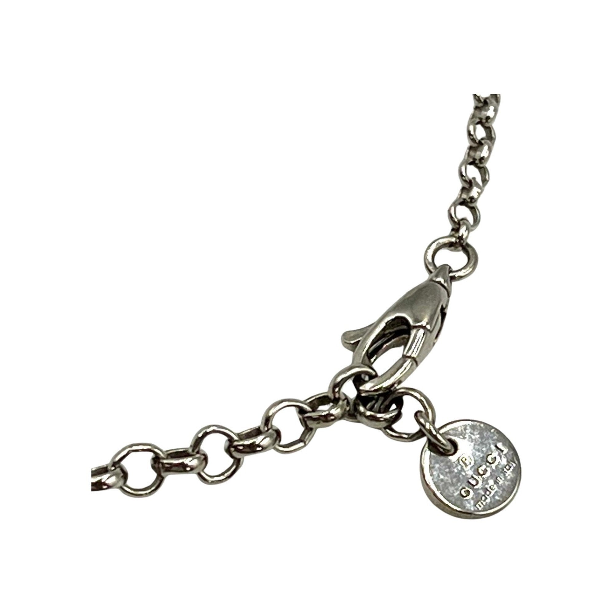 Interlocking G Pendant Necklace Sterling Silver