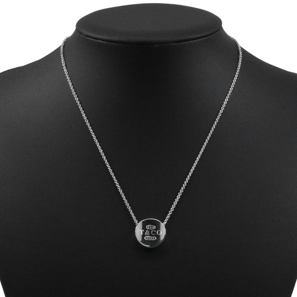1837 Concave Circle Pendant Necklace Sterling Silver