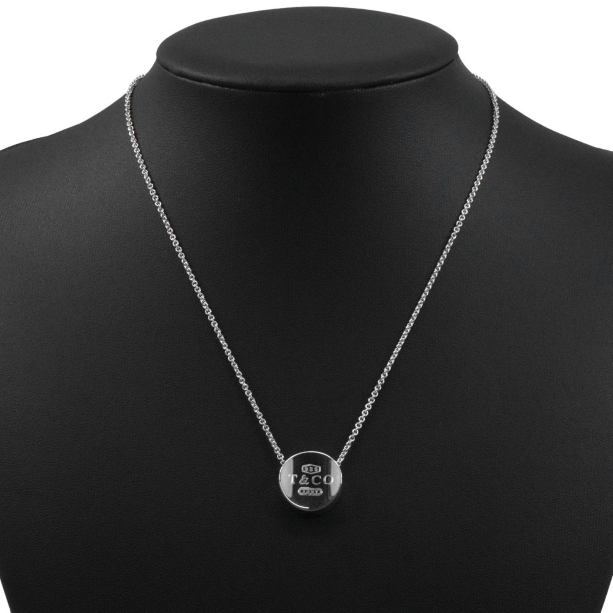 1837 Concave Circle Pendant Necklace Sterling Silver