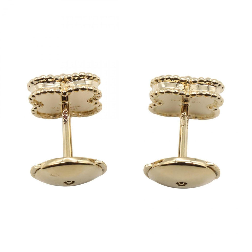 Sweet Alhambra Earrings 18K Yellow Gold and Onyx 18K Yellow Gold