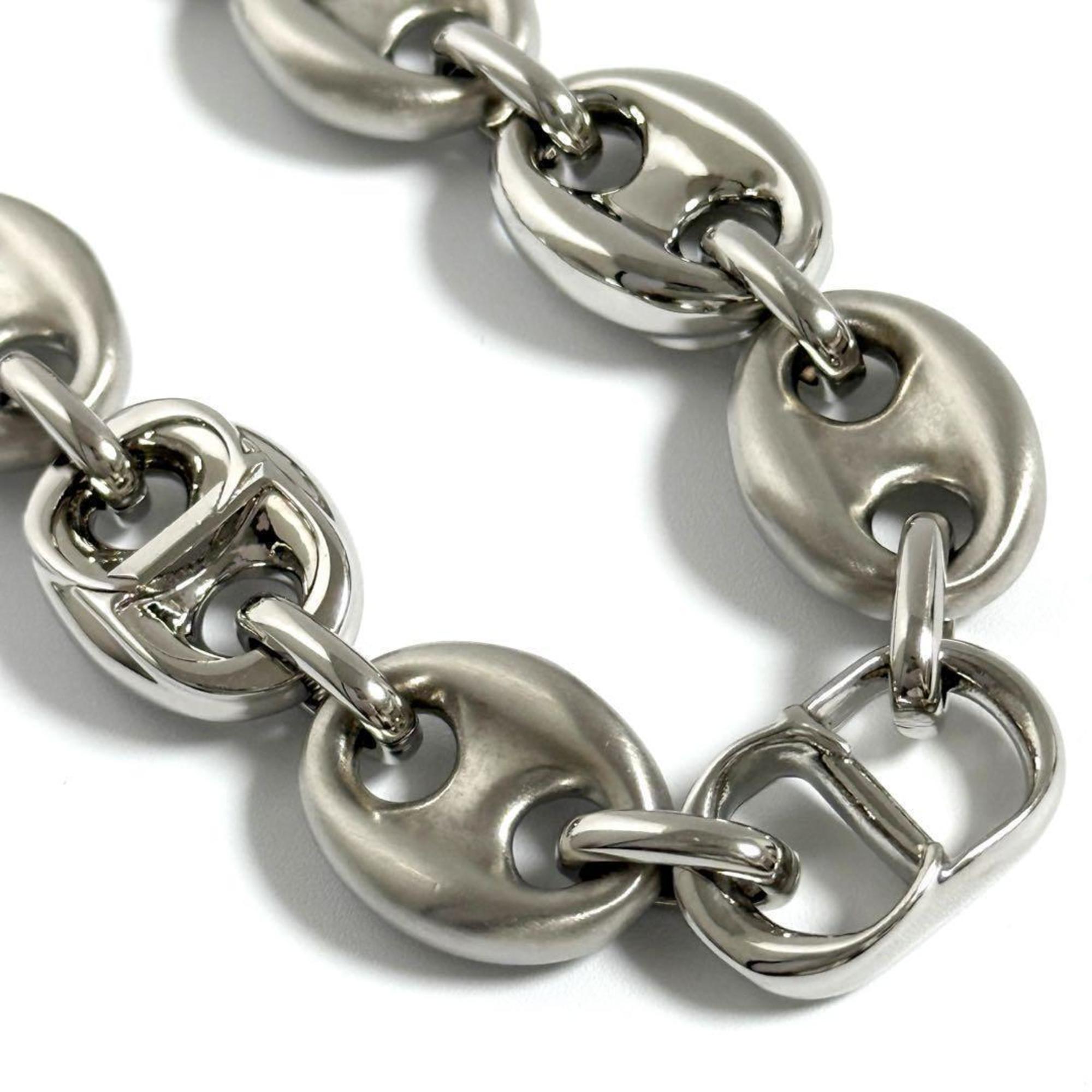 Anchor Chain Bracelet Silver Metal