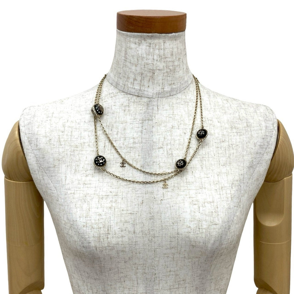 CC Logo Pendant Necklace Metal