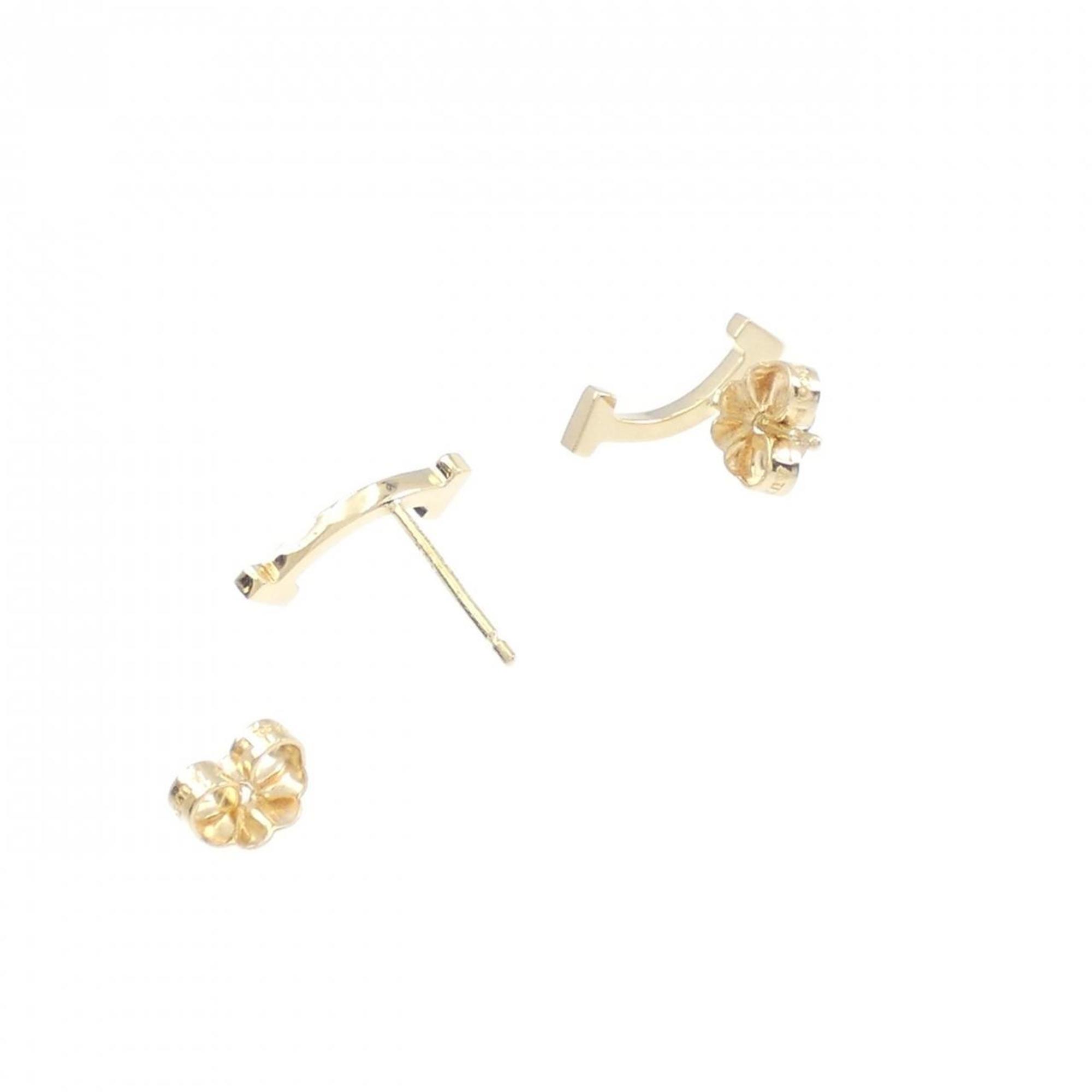 T Smile Pendant Necklace 18K Yellow Gold Earrings 18K Yellow Gold