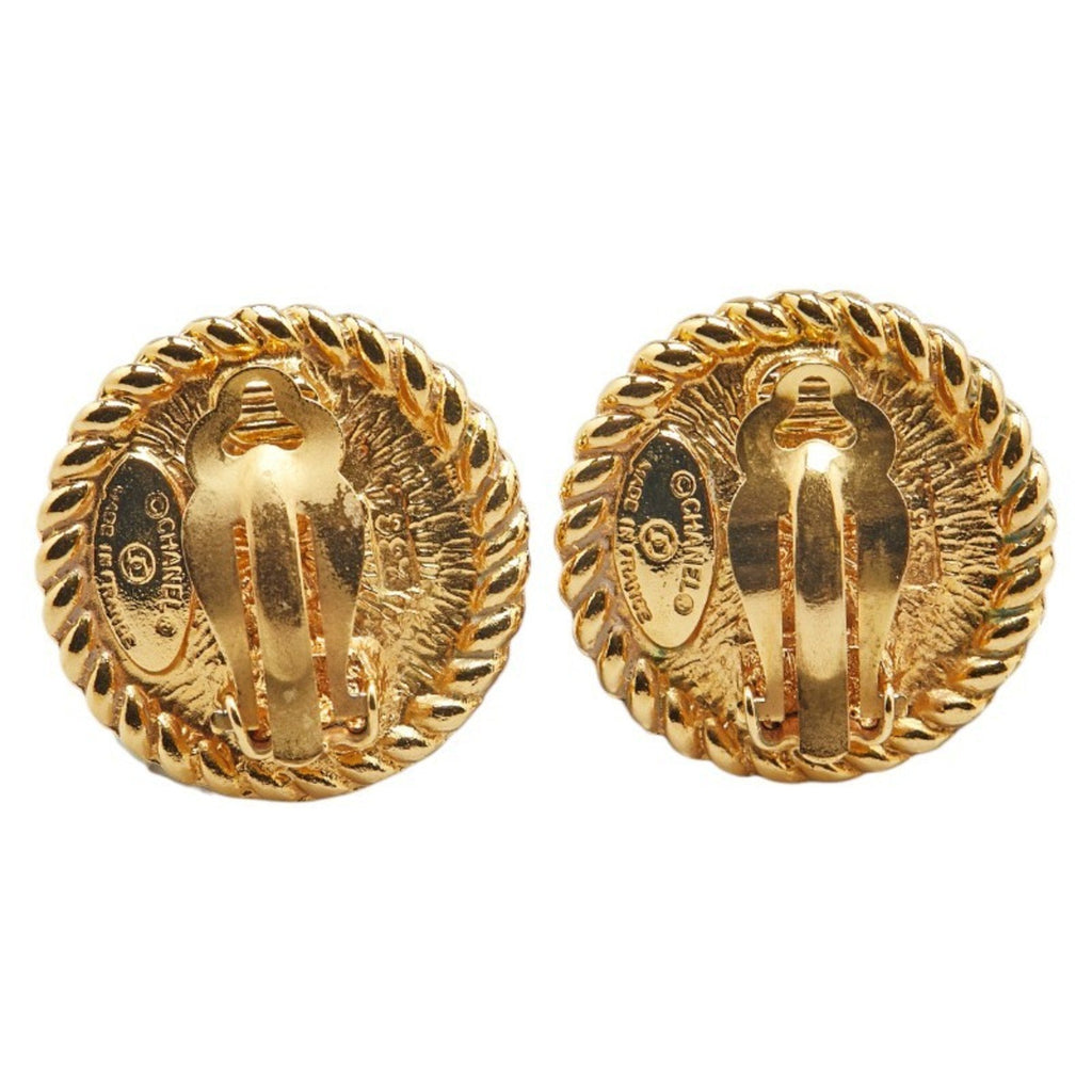 CC Logo Clip-On Earrings Metal Gold-Tone Metal