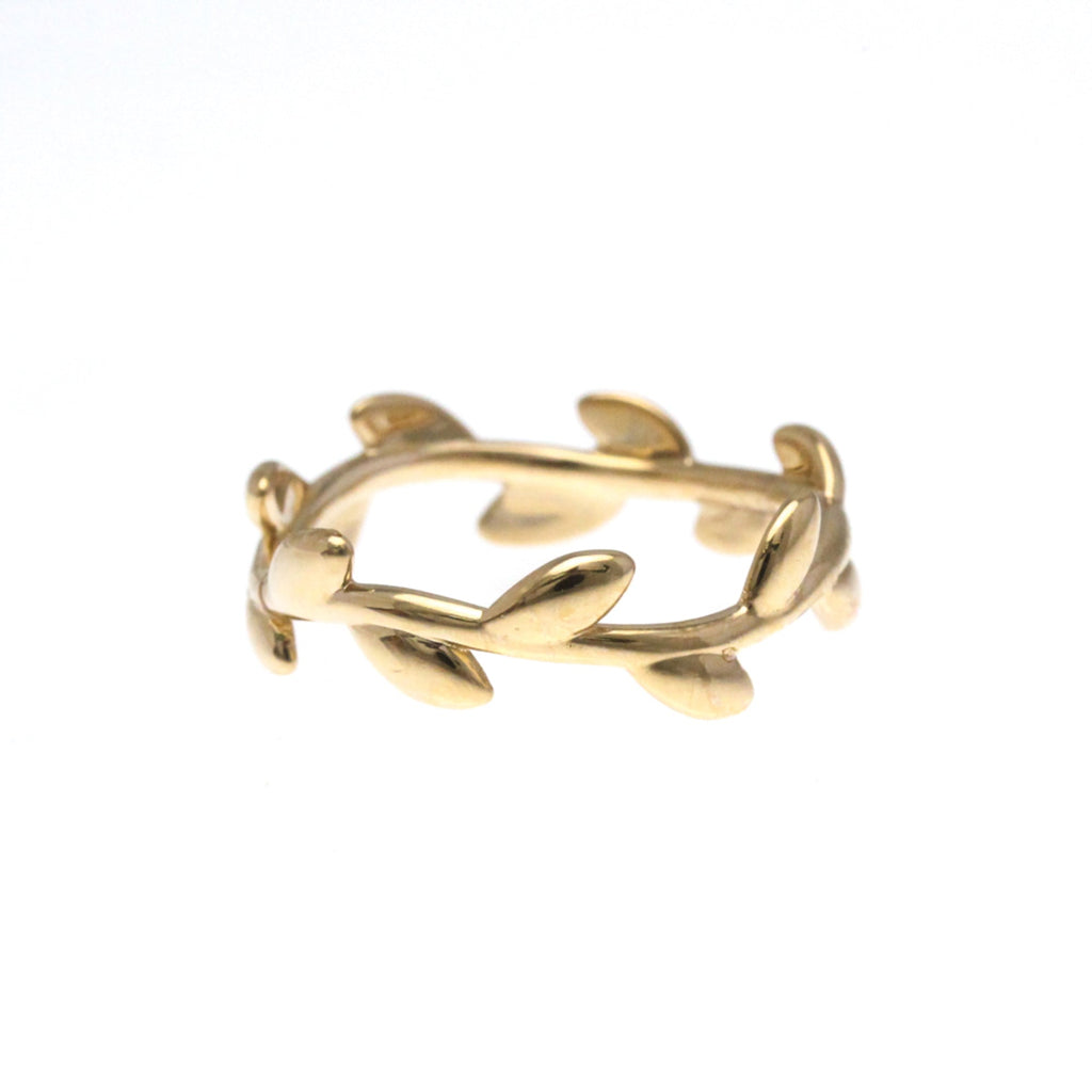 Olive Leaf Band Ring 18K Rose Gold