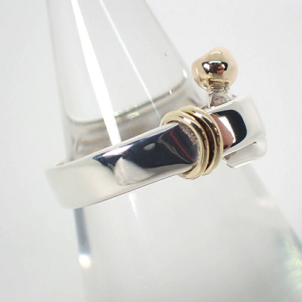 Band Ring Sterling Silver and 18K Yellow Gold