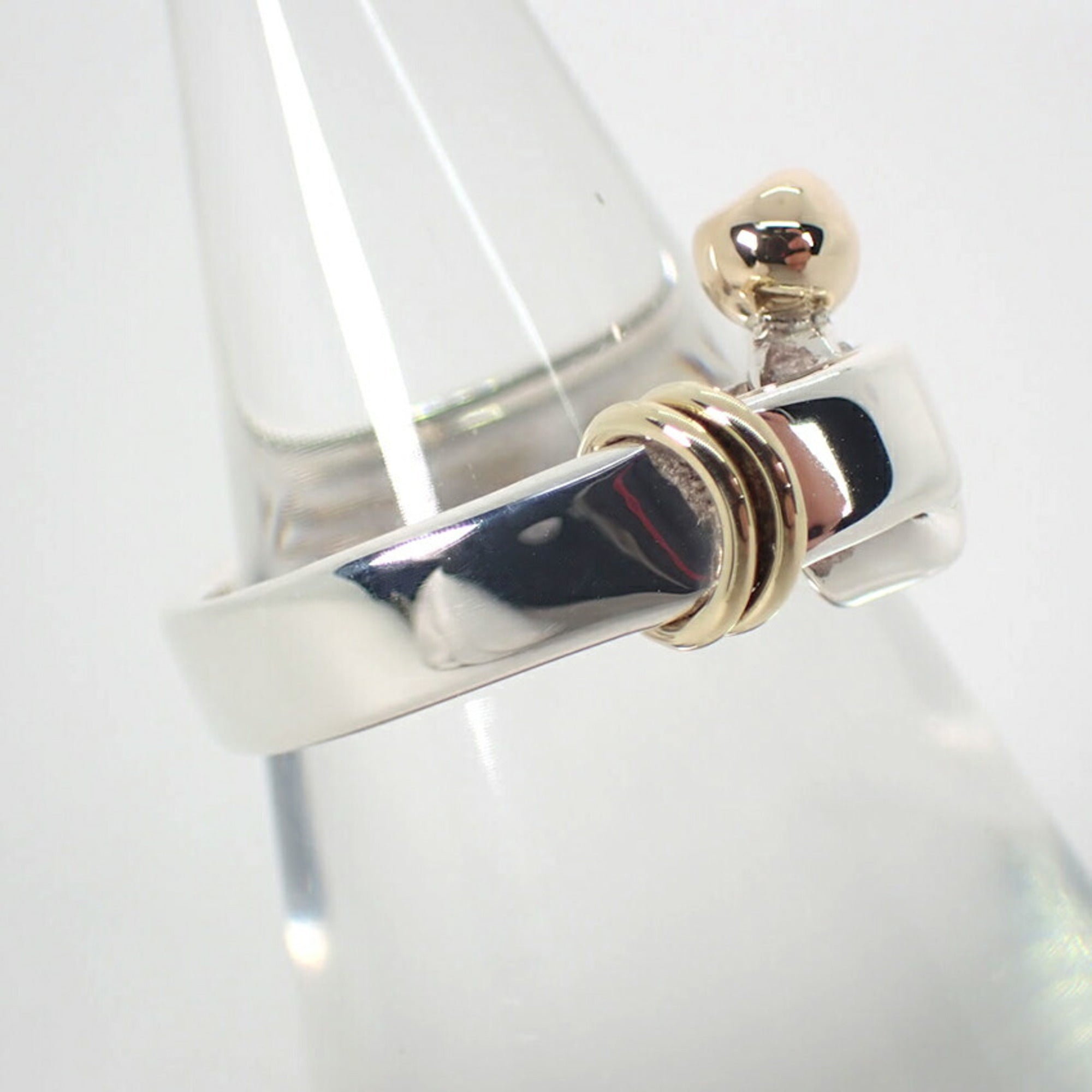 Band Ring Sterling Silver and 18K Yellow Gold