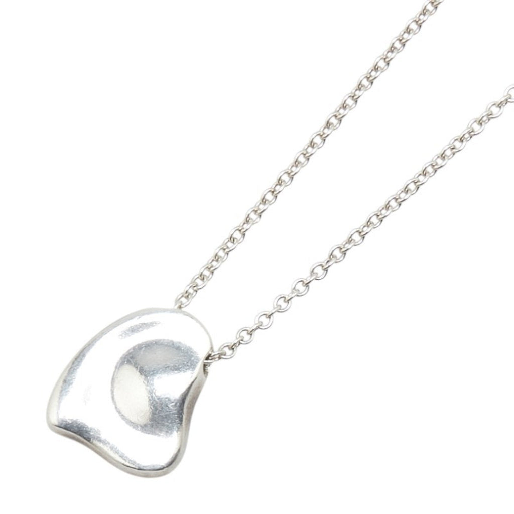 Full Heart Pendant Necklace Sterling Silver