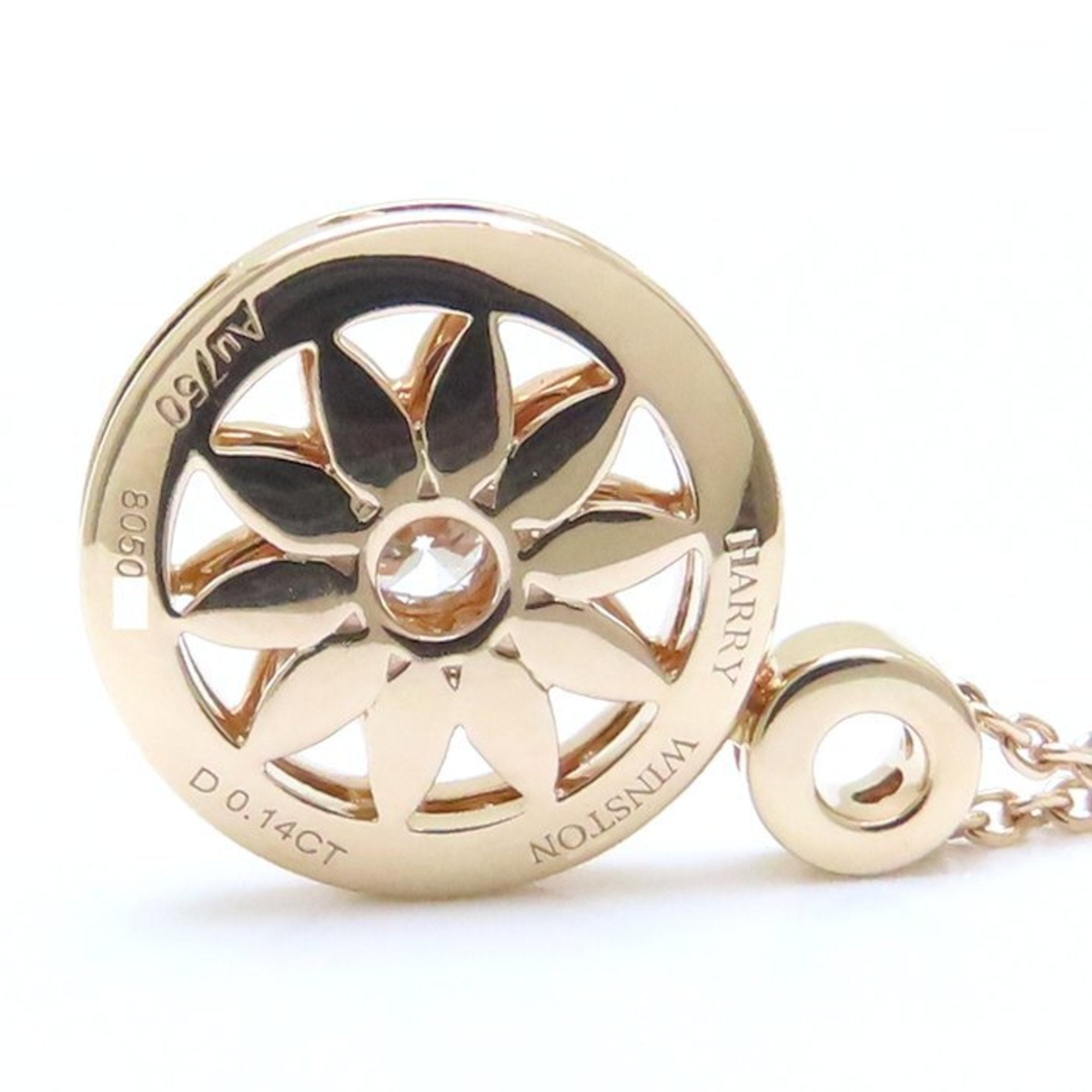 Pendant Necklace 18K Rose Gold with Diamond