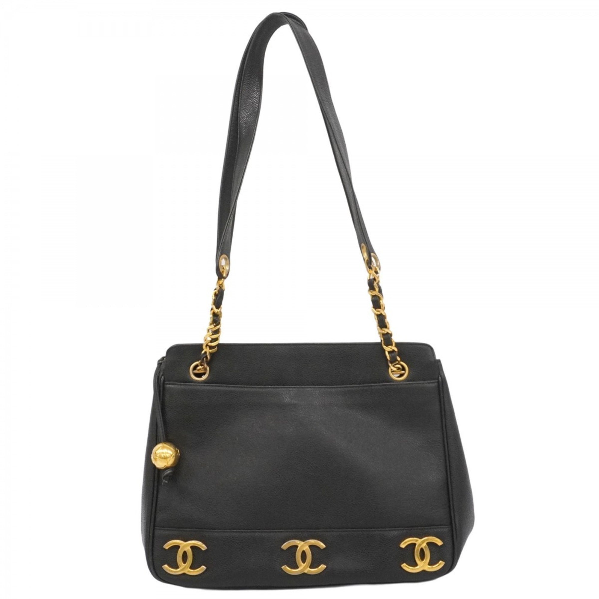 Vintage Metal CC Shoulder Bag Caviar Medium