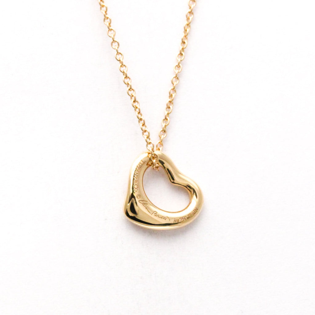 Open Heart Pendant Necklace 18K Rose Gold 11mm