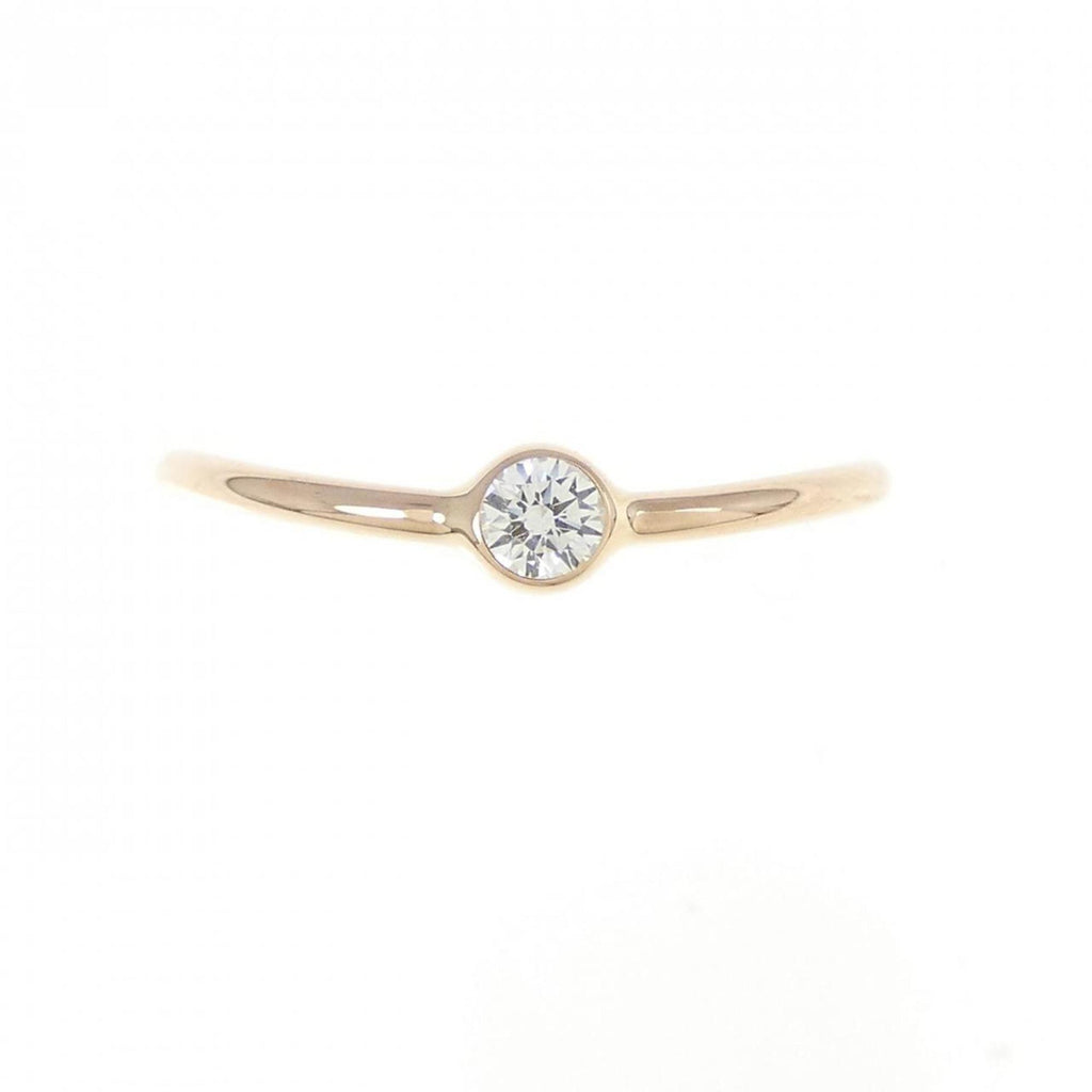 Wave Single Row Ring 18K Rose Gold with Diamond