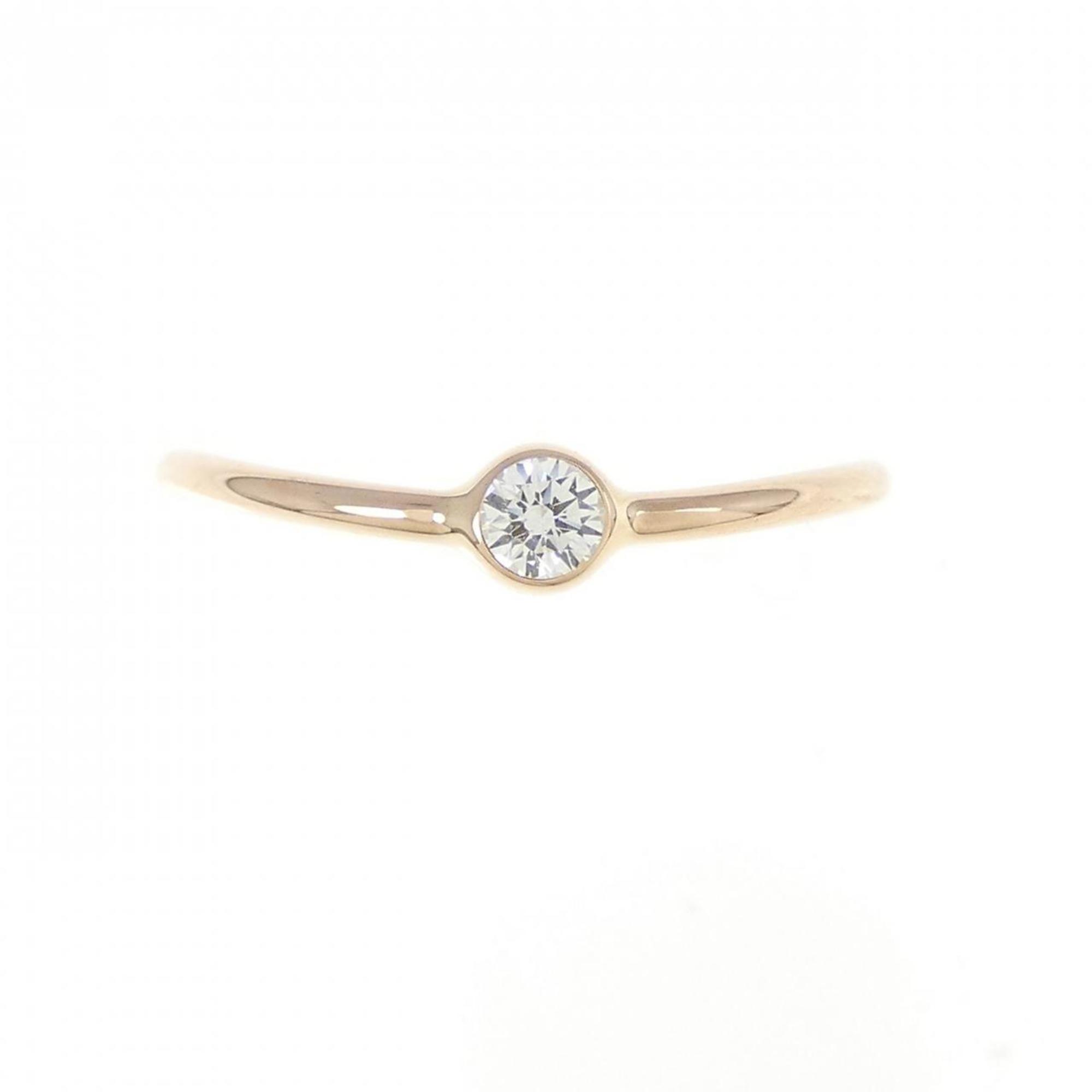 Wave Single Row Ring 18K Rose Gold with Diamond